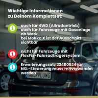 Opel Mokka + Mokka X 5-Türer (SUV) 11.2012-12.2020 J13 BRiNK Anhängerkupplung mit JAEGER Elektrosatz