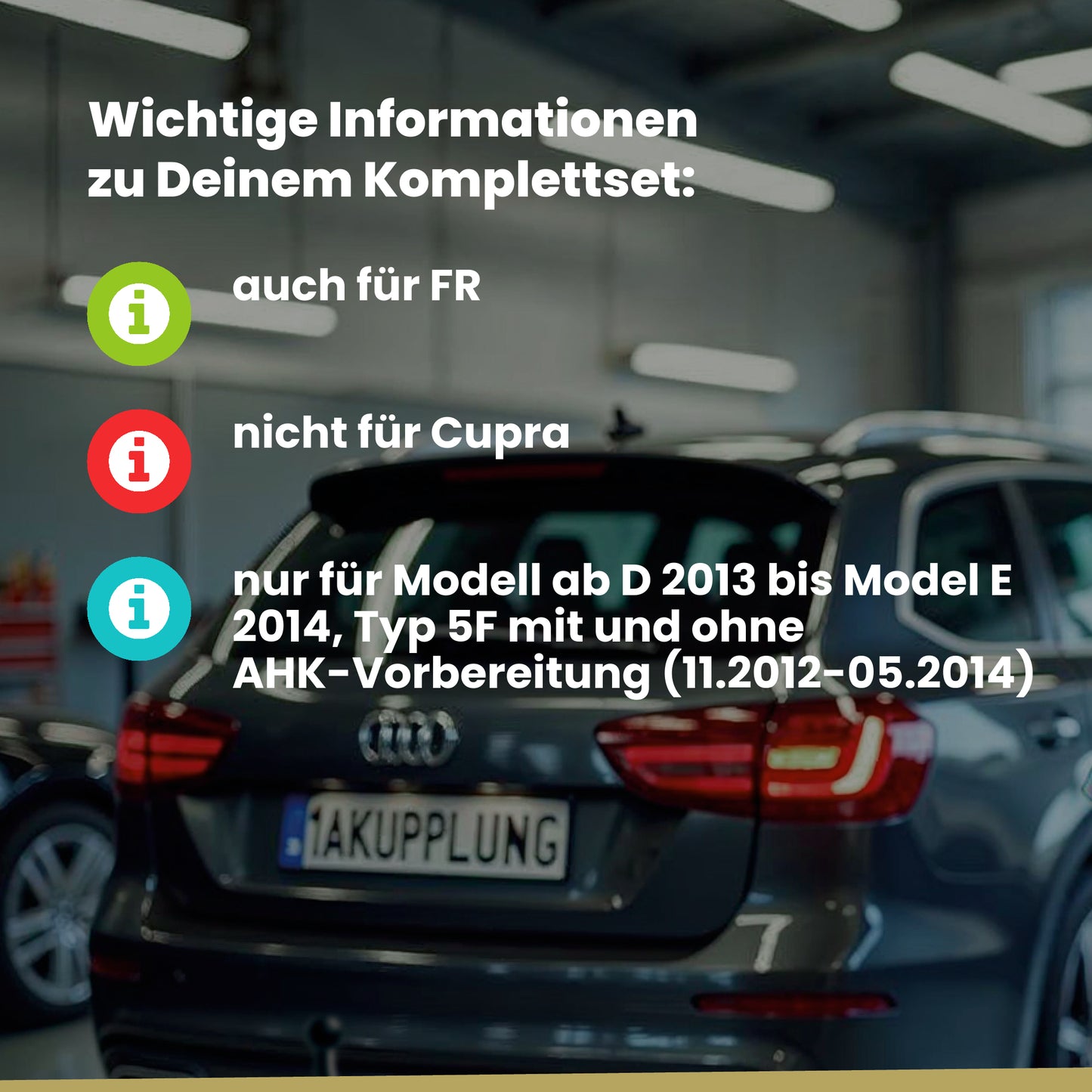 Seat Leon SC 3-Türer (Fließheck) 06.2013-05.2014 5F5 BRiNK Anhängerkupplung mit JAEGER Elektrosatz