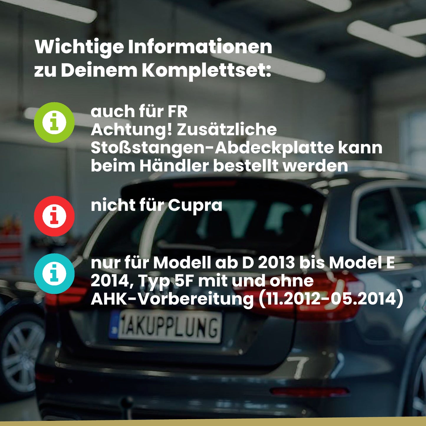 Seat Leon SC 3-Türer (Fließheck) 06.2013-05.2014 5F5 BRiNK Anhängerkupplung mit JAEGER Elektrosatz