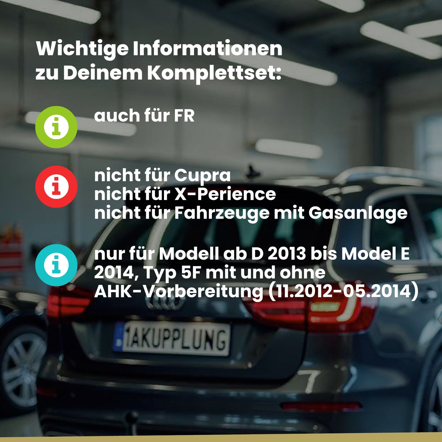 Seat Leon ST 5-Türer (Kombi) 10.2013-12-2016 5F8 BRiNK Anhängerkupplung mit JAEGER Elektrosatz