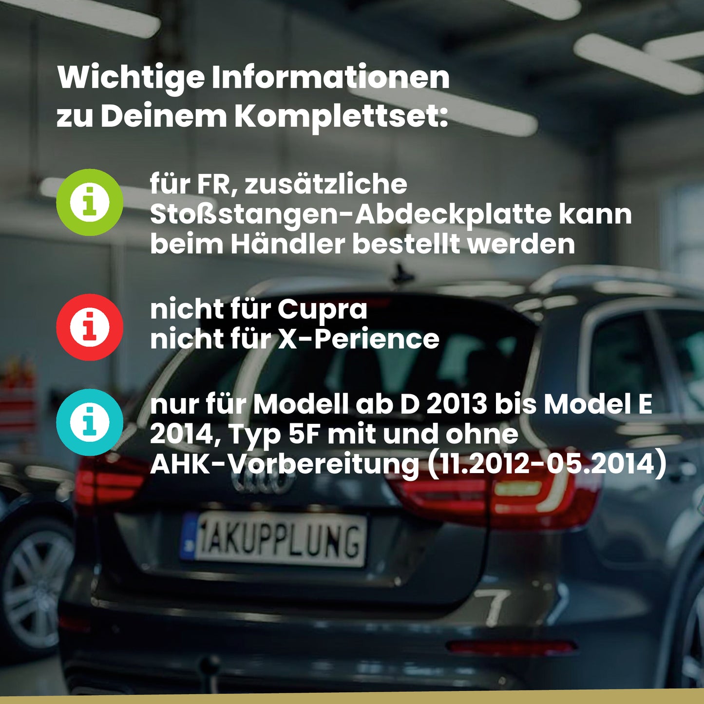 Seat Leon ST 5-Türer (Kombi) 10.2013-10.2019 5F8 BRiNK Anhängerkupplung mit JAEGER Elektrosatz