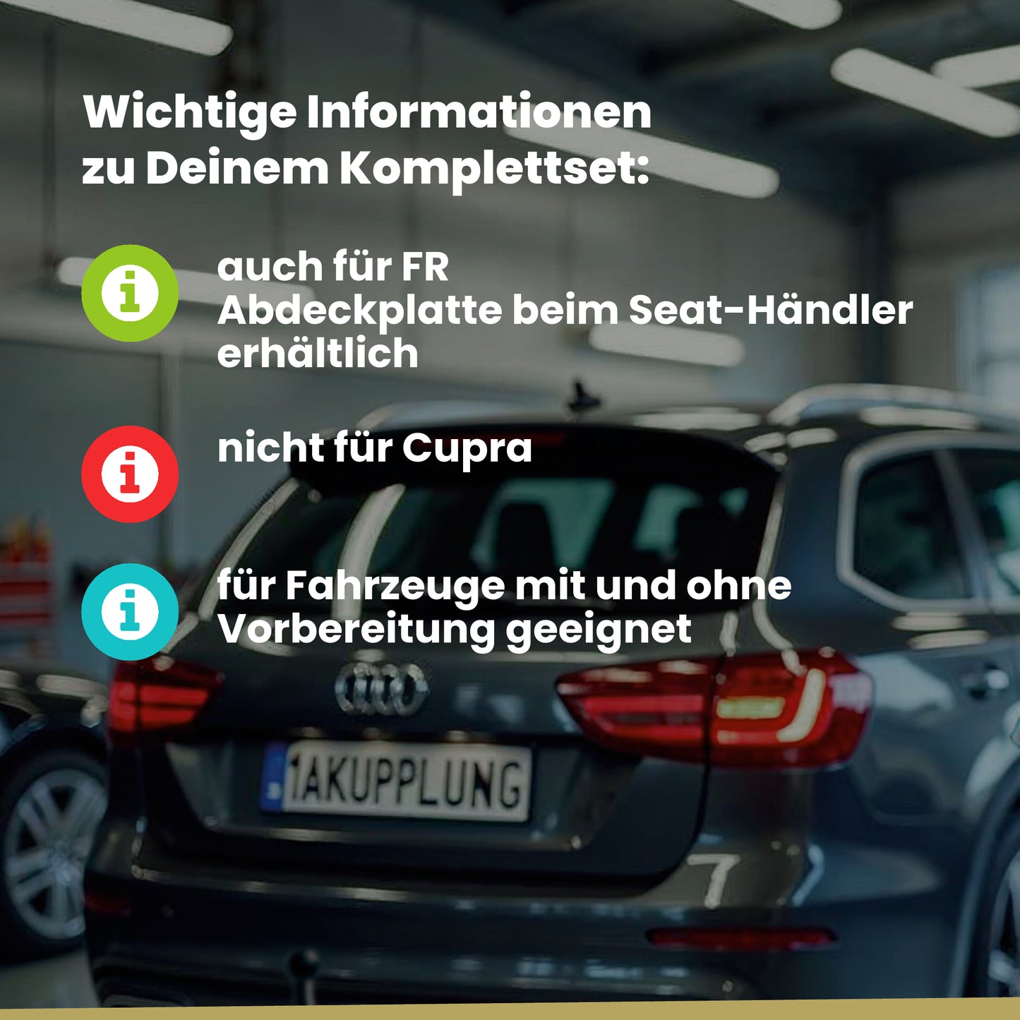 Seat Leon Fließheck 5-Türer (Fließheck) 06.2014-12.2019 5F1 BRiNK Anhängerkupplung mit JAEGER Elektrosatz