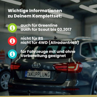 Skoda Octavia Limo & Kombi 5-Türer (Limo & Kombi) 02.2013-10.2019 5E3, 5E5, NL3, NR3 BRiNK Anhängerkupplung mit JAEGER Elektrosatz