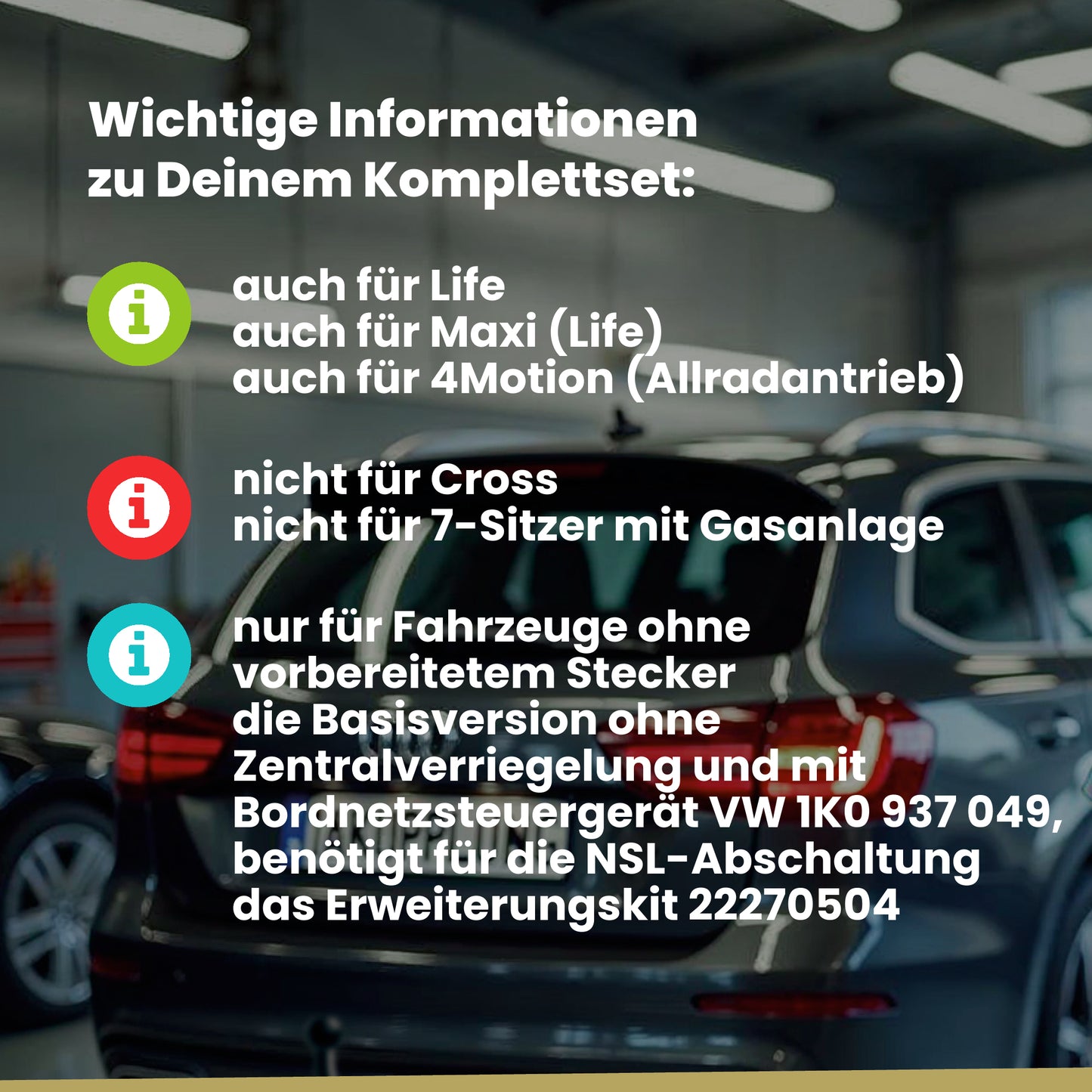 VW Caddy III Kombi / Kasten 02.2004-06.2015 2K_ BRiNK Anhängerkupplung mit JAEGER Elektrosatz