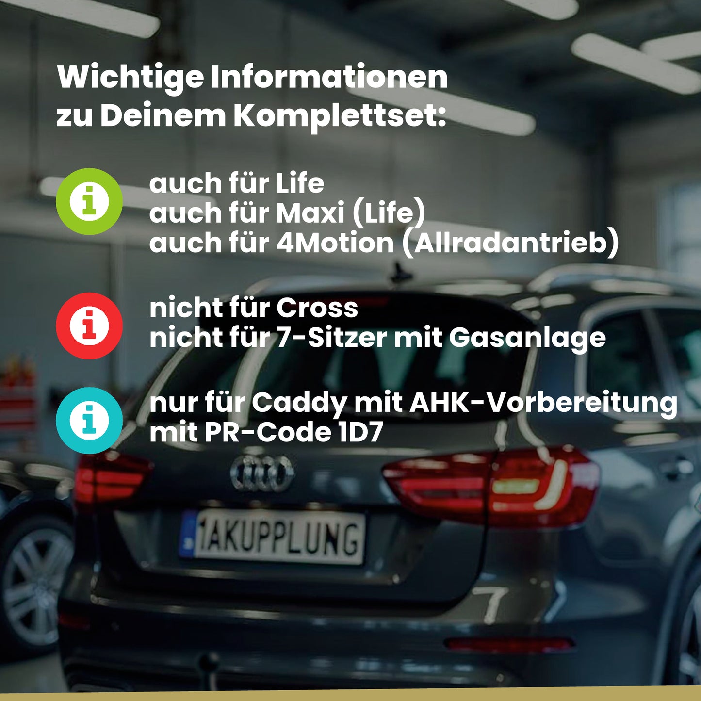 VW Caddy III Kombi / Kasten 06.2014-06.2015 2K_ BRiNK Anhängerkupplung mit JAEGER Elektrosatz