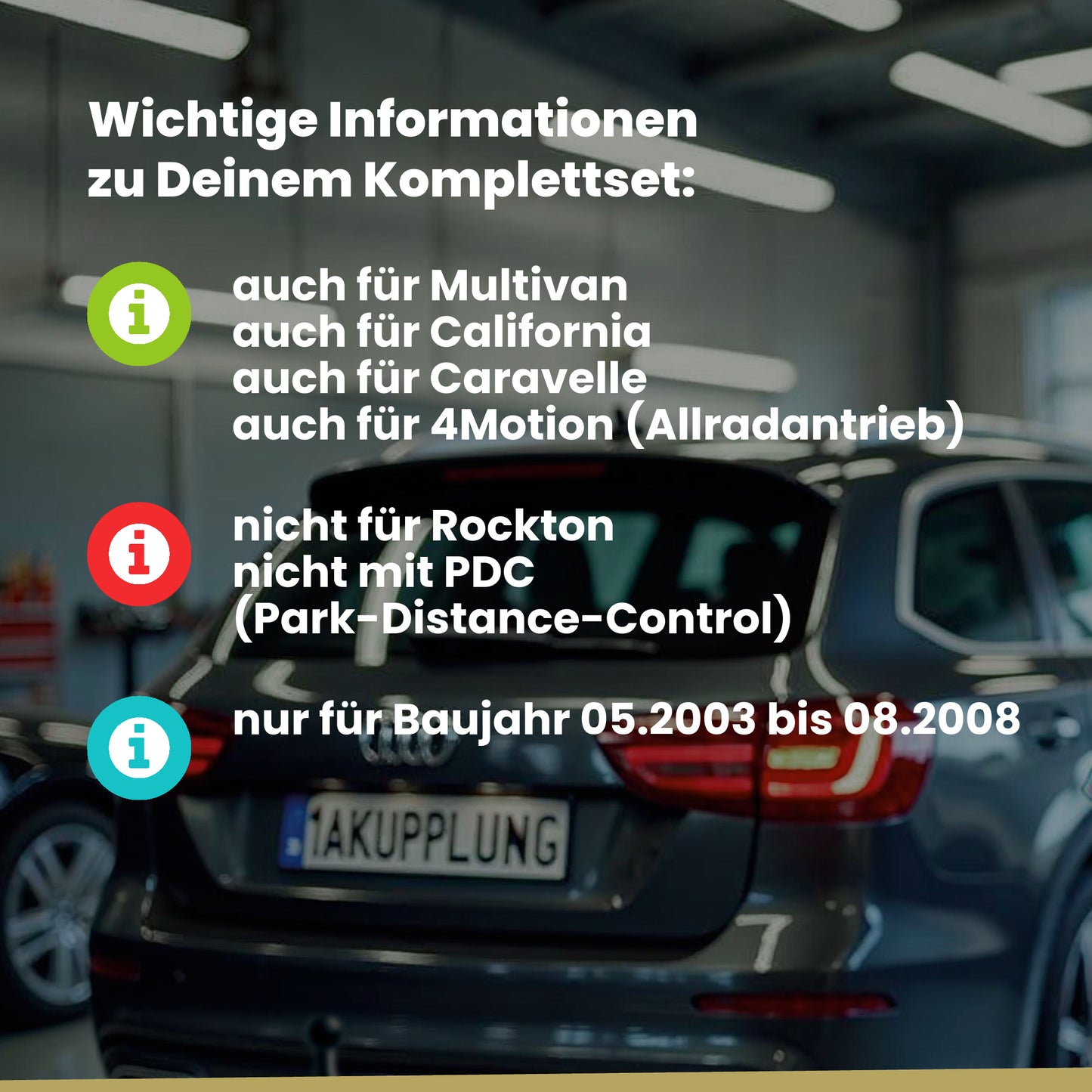 VW T5 Bus / Kasten 05.2003-08.2008 7H_ / 7E_ BRiNK Anhängerkupplung mit JAEGER Elektrosatz