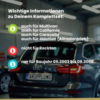 VW T5 Bus / Kasten 05.2003-08.2008 7H_ / 7E_ BRiNK Anhängerkupplung mit JAEGER Elektrosatz