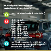 VW Golf VII Fließheck 3/5-Türer (Fließheck) 11.2012-05.2014 5G1 BRiNK Anhängerkupplung mit JAEGER Elektrosatz