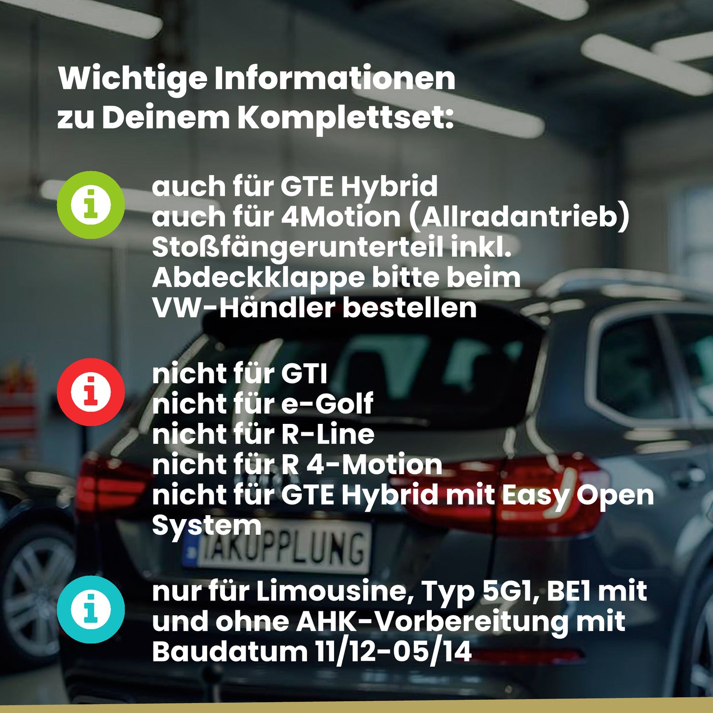 VW Golf VII Fließheck 3/5-Türer (Fließheck) 11.2012-05.2014 5G1 BRiNK Anhängerkupplung mit JAEGER Elektrosatz
