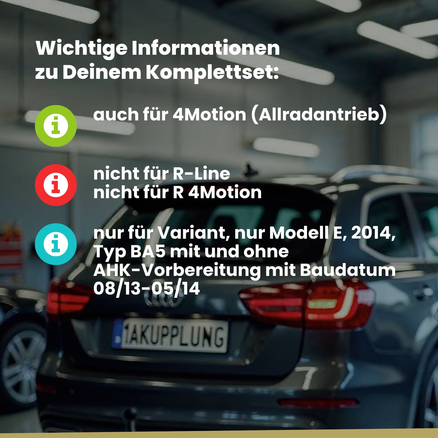VW Golf VII Kombi 5-Türer (Kombi) 07.2013-05.2014 BA5 BRiNK Anhängerkupplung mit JAEGER Elektrosatz