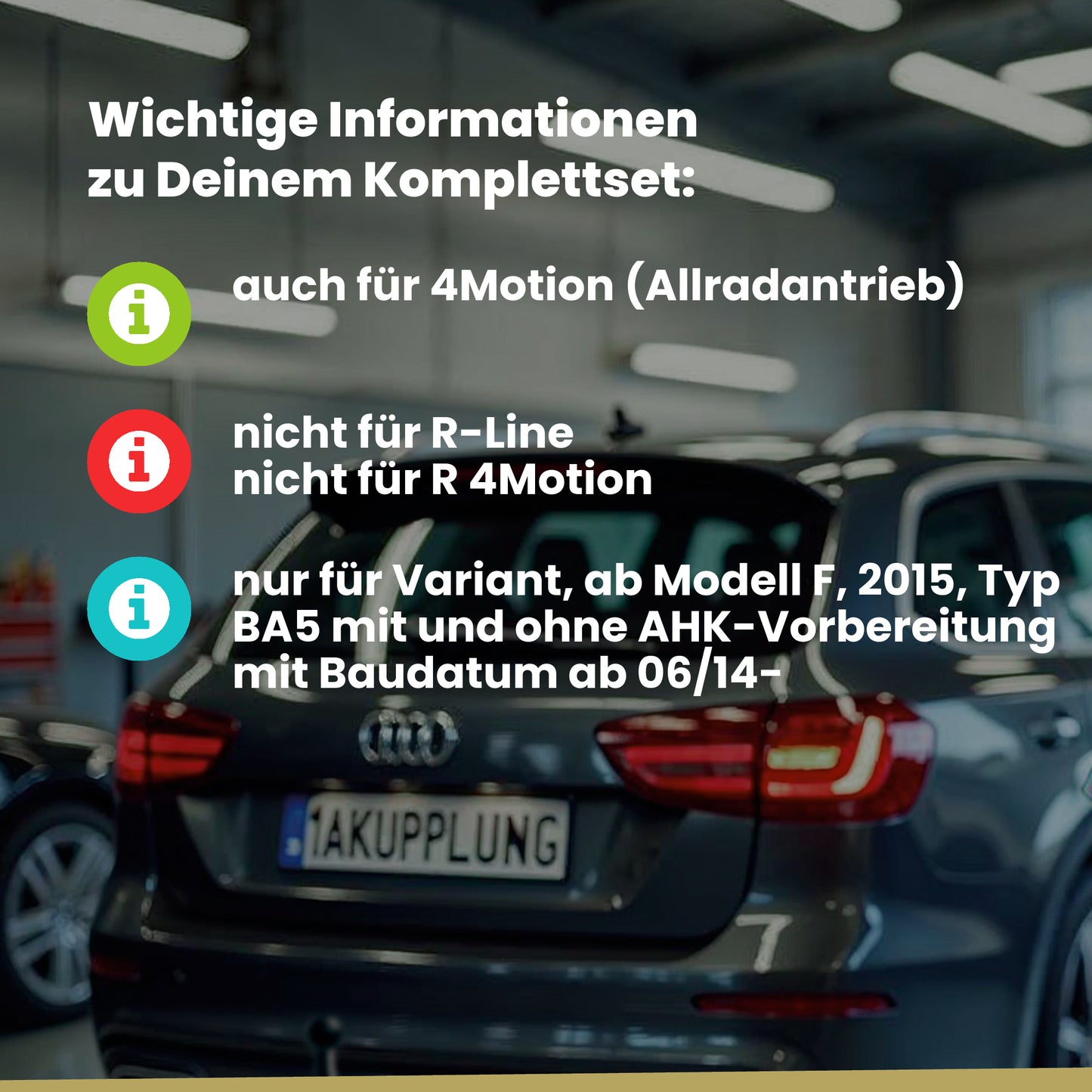 VW Golf VII Kombi 5-Türer (Kombi) ab 06.2014 BA5 BRiNK Anhängerkupplung mit JAEGER Elektrosatz