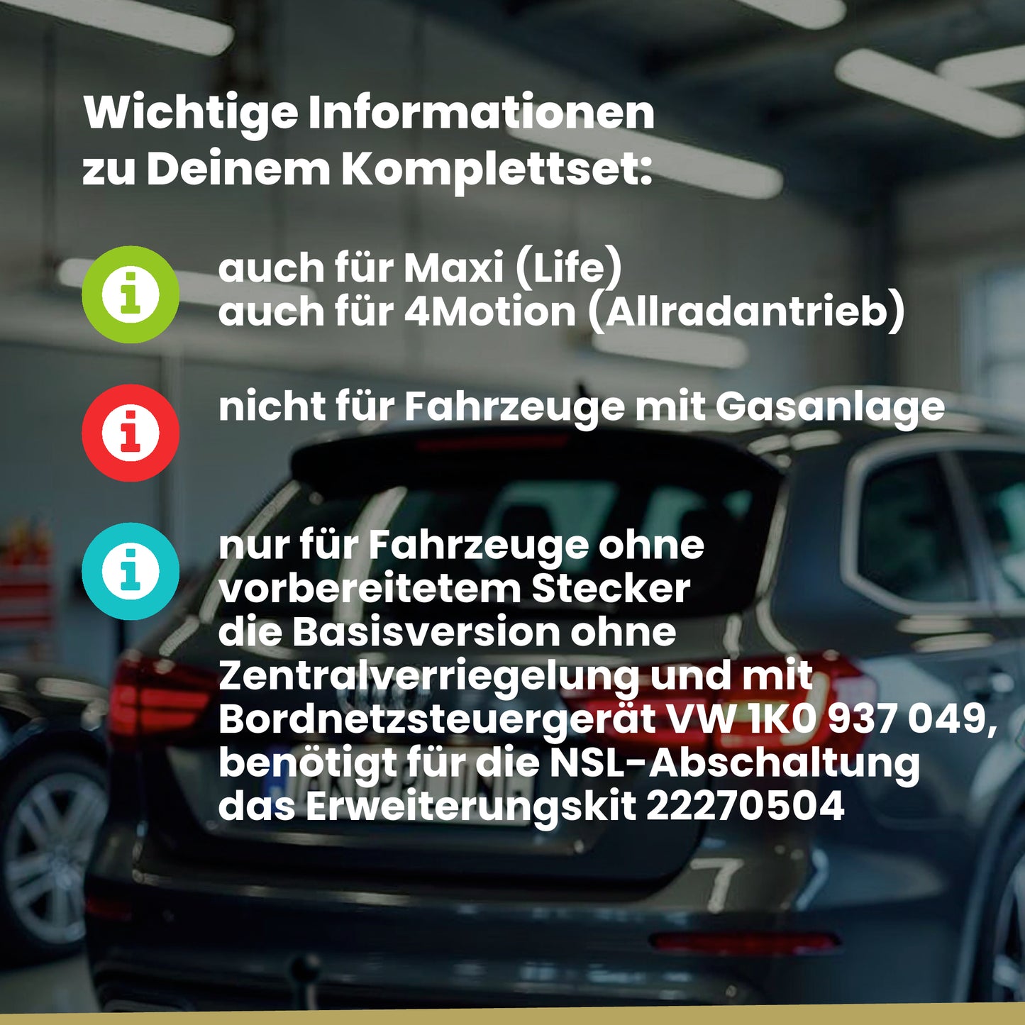 VW Caddy IV Kombi / Kasten 06.2015-08.2020 SA_ BRiNK Anhängerkupplung mit JAEGER Elektrosatz