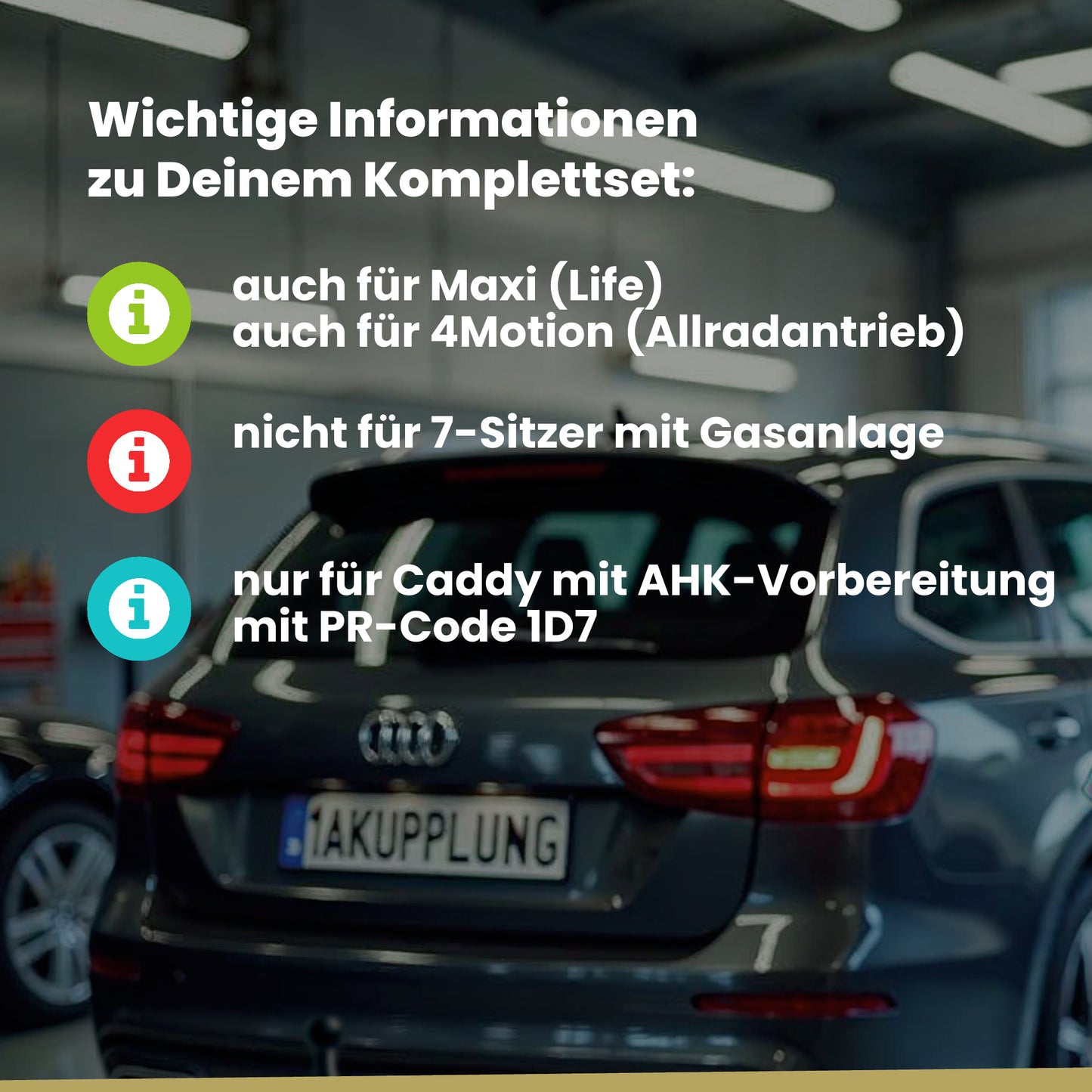 VW Caddy IV Kombi / Kasten 06.2015-08.2020 SA_ BRiNK Anhängerkupplung mit JAEGER Elektrosatz