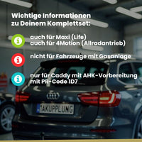 VW Caddy IV Kombi / Kasten 06.2015-08.2020 SA_ BRiNK Anhängerkupplung mit JAEGER Elektrosatz
