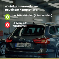 VW Golf V Fließheck 3/5-Türer (Fließheck) 10.2003-10.2008 1K1 BRiNK Anhängerkupplung mit JAEGER Elektrosatz