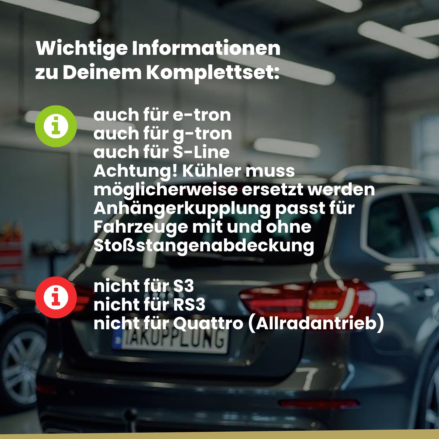 Audi A3 Sportback 5-Türer (Schrägheck) 07.2016-02.2020 8VA BRiNK Anhängerkupplung mit JAEGER Elektrosatz