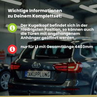 Citroen Berlingo III Kombi / Kasten ab 09.2018 K9 L1 - Länge: 4403mm BRiNK Anhängerkupplung mit JAEGER Elektrosatz