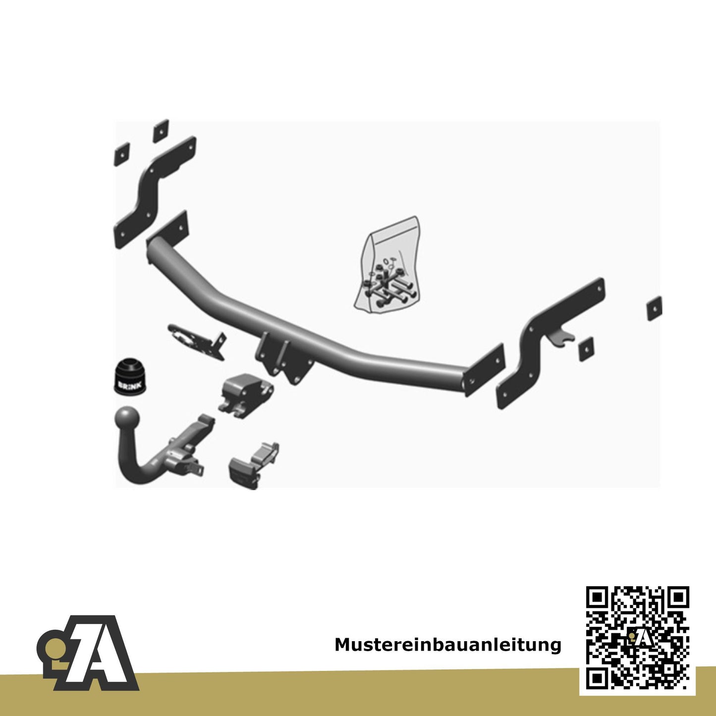 Fiat Fiorino / Qubo Kombi / Kasten ab 02.2008 225 BRiNK Anhängerkupplung mit JAEGER Elektrosatz