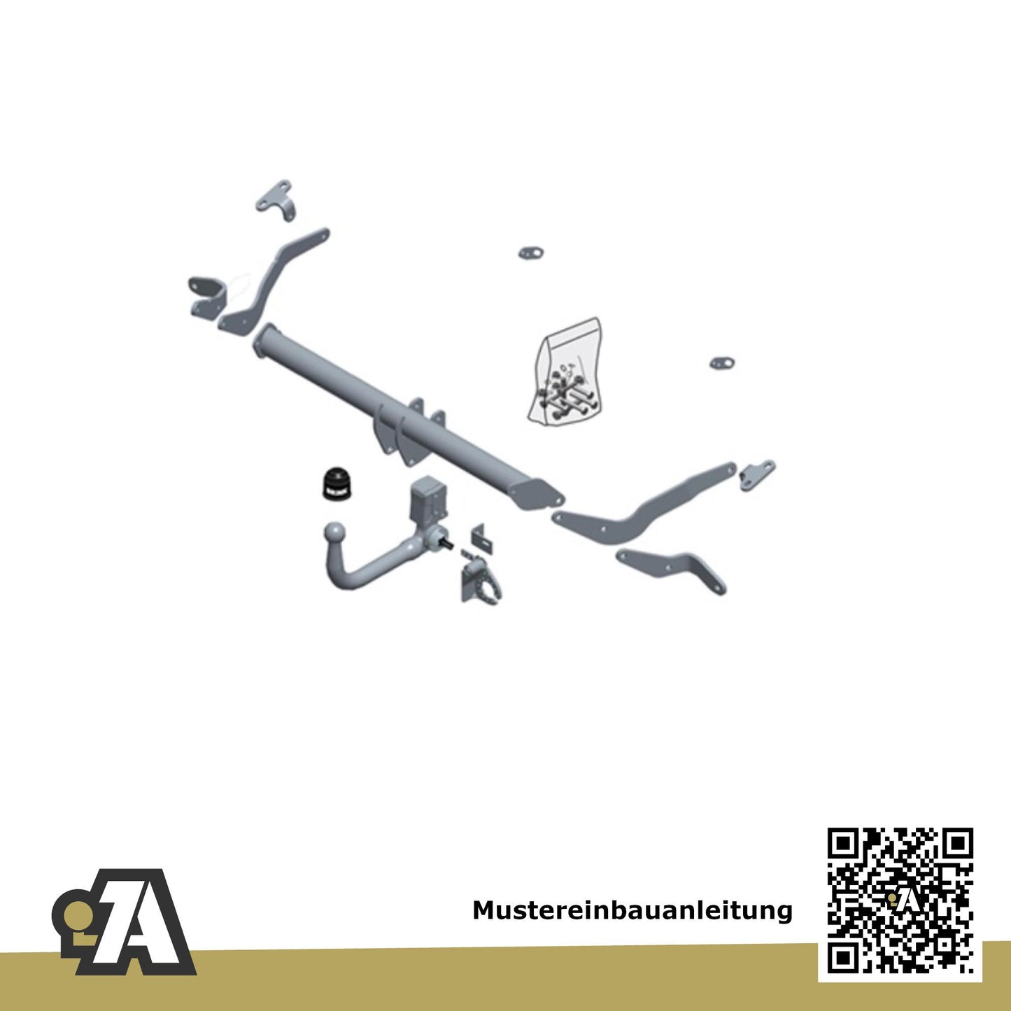 Toyota Proace City / Verso 5-Türer (Kompaktvan) ab 12.2019 Länge 4403mm BRiNK Anhängerkupplung mit JAEGER Elektrosatz