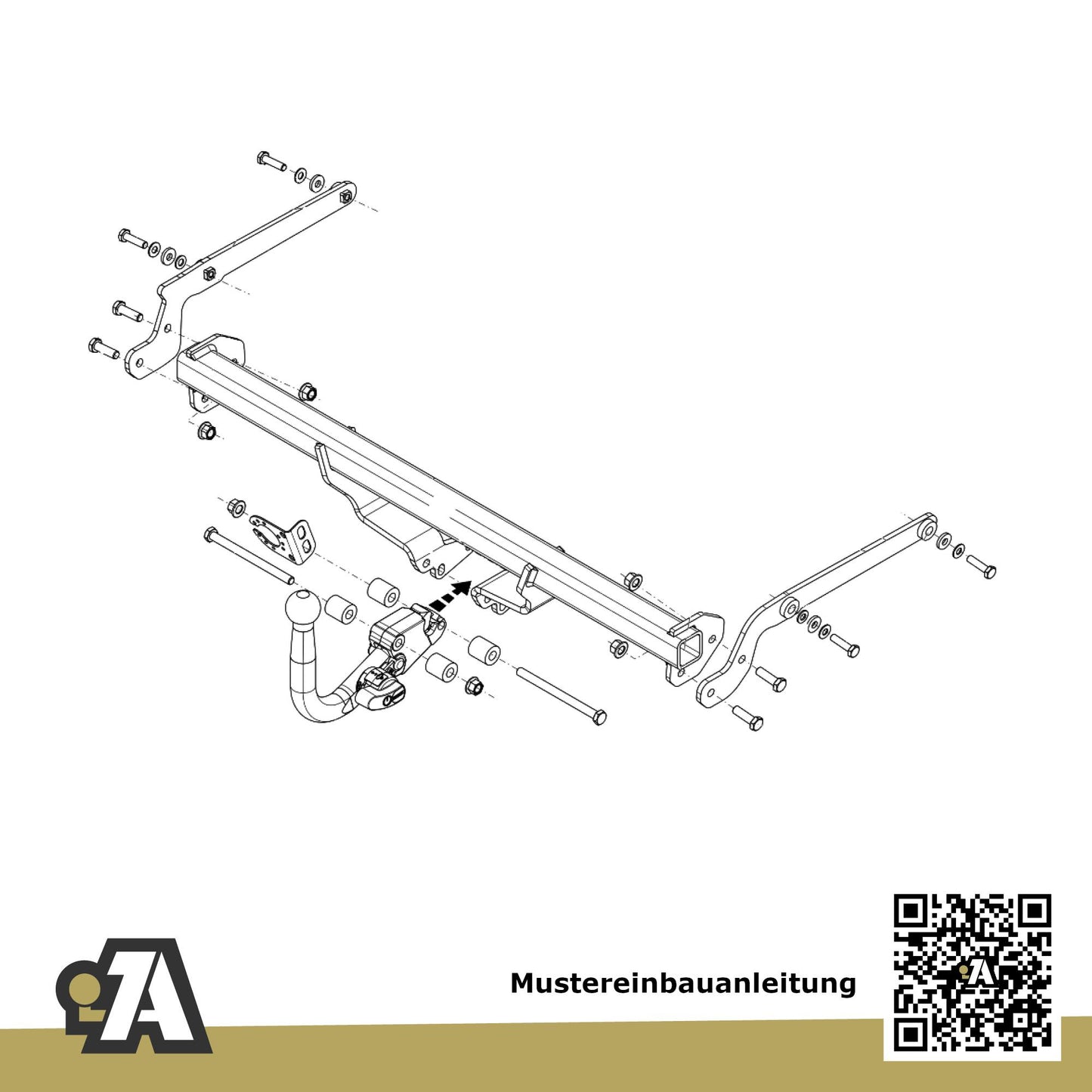 Toyota Yaris 3/5-Türer (Fließheck) 08.2020-01.2024 P21 / PA1 / PH1 BRiNK Anhängerkupplung mit JAEGER Elektrosatz