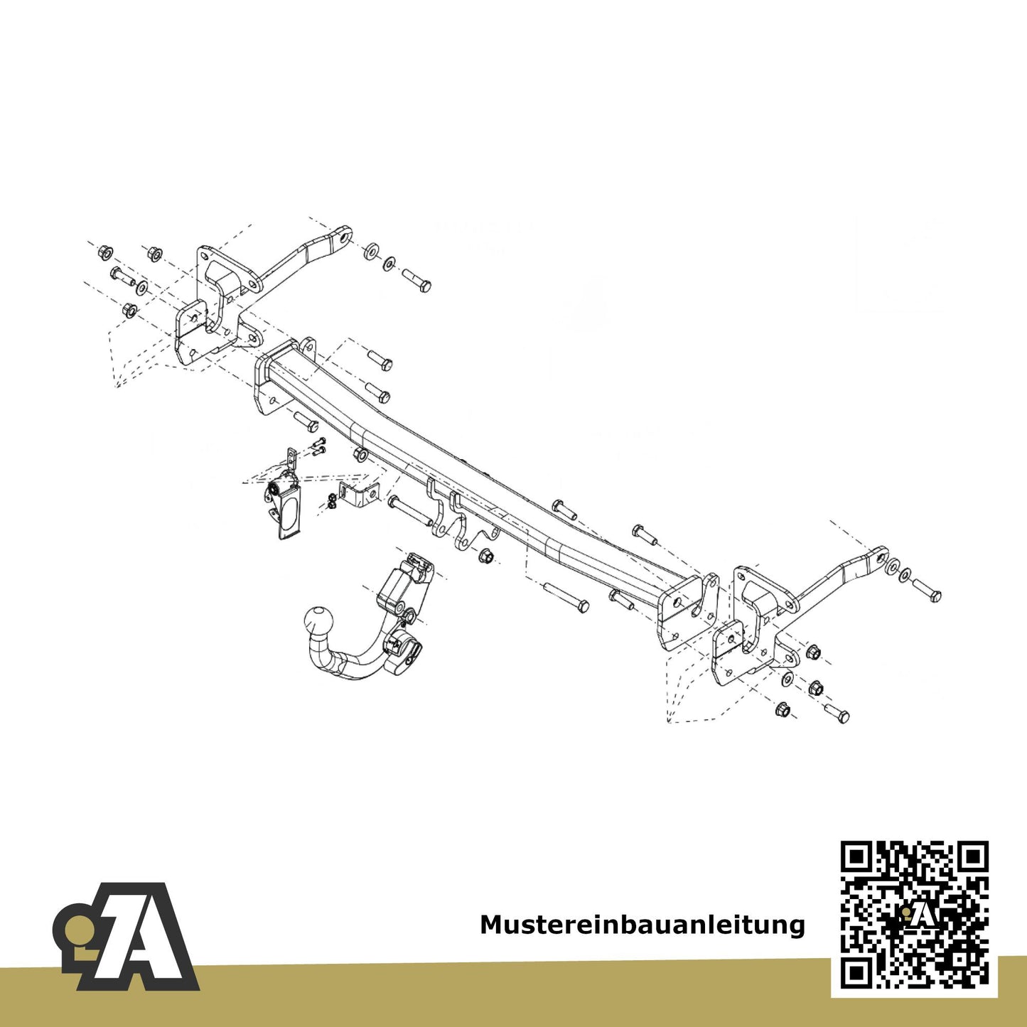 VW Caddy V Kombi / Kasten ab 12.2020 SBB / SBJ BRiNK Anhängerkupplung mit JAEGER Elektrosatz