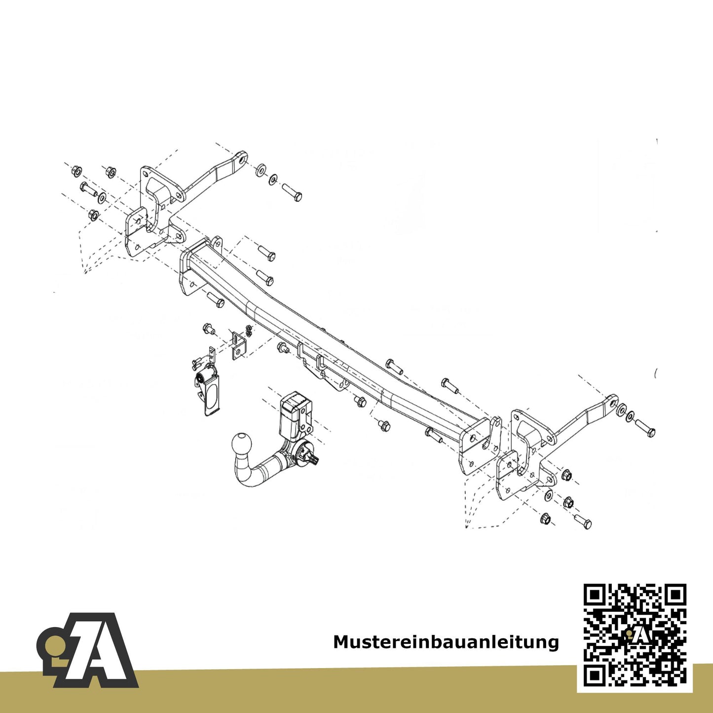 VW Caddy V Kombi / Kasten ab 12.2020 SBB / SBJ BRiNK Anhängerkupplung mit JAEGER Elektrosatz