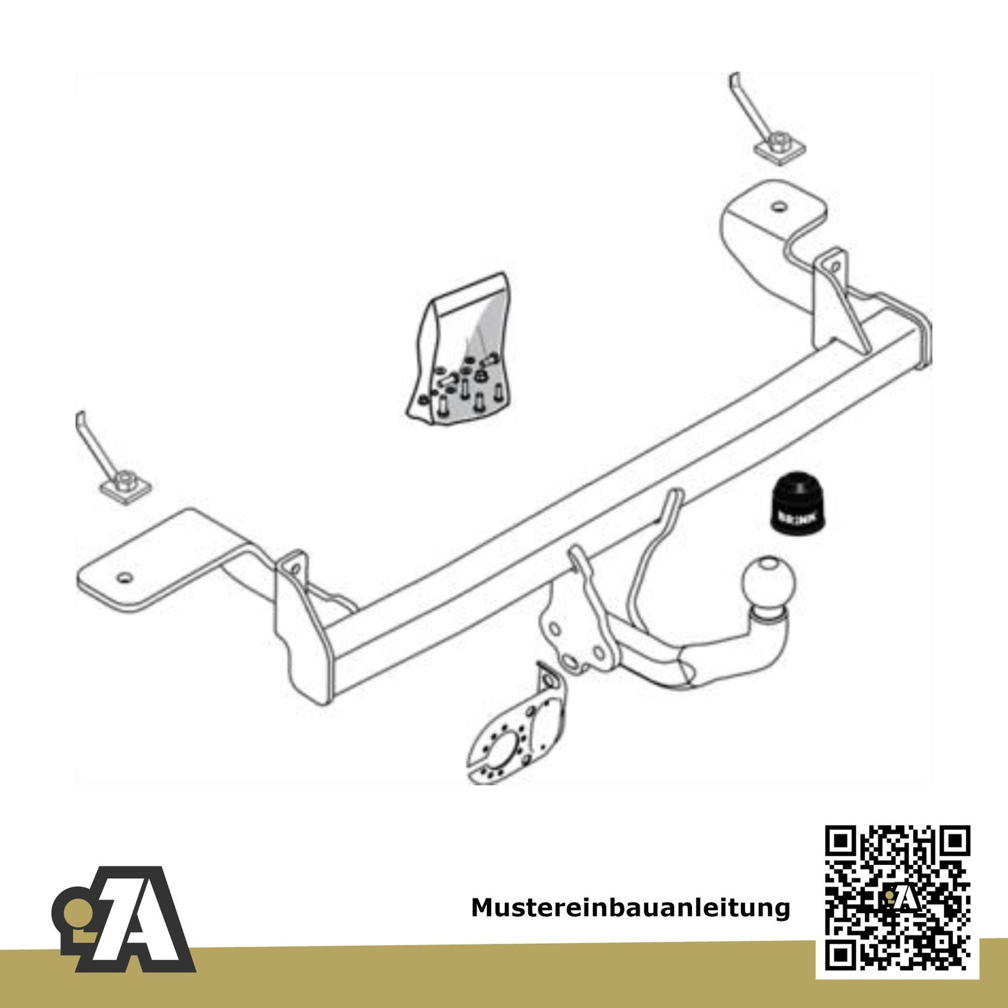 Fiat Panda (4x2) 5-Türer (Steilheck) 09.2003-01.2012 169 BRiNK Anhängerkupplung mit JAEGER Elektrosatz