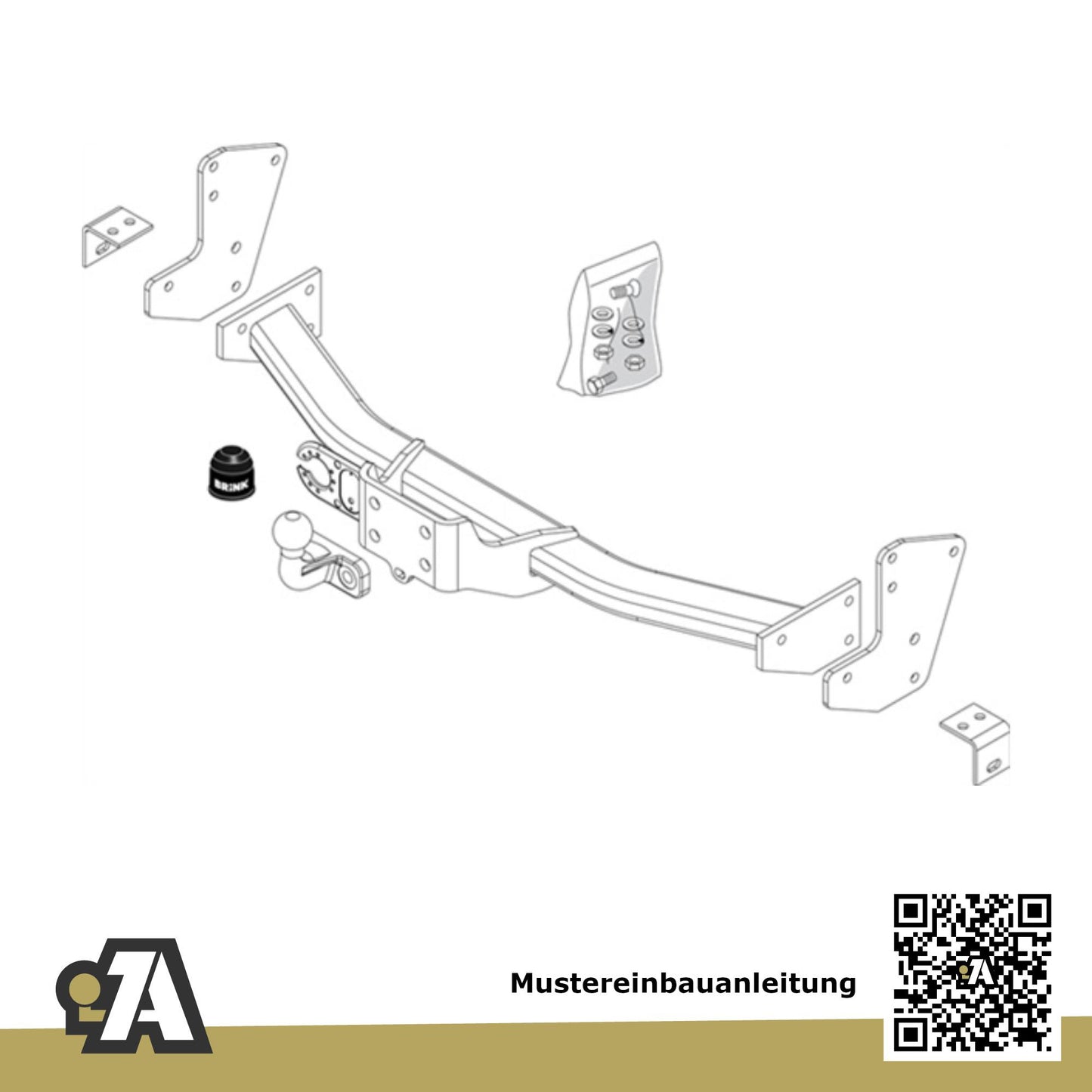 Mercedes Vito Bus / Kasten 10.2010-10.2014 W639 BRiNK Anhängerkupplung mit JAEGER Elektrosatz