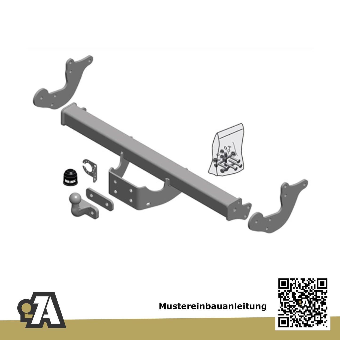Mercedes Vito / V-Klasse Bus / Kasten 05.2014-02.2024 W447 BRiNK Anhängerkupplung mit JAEGER Elektrosatz