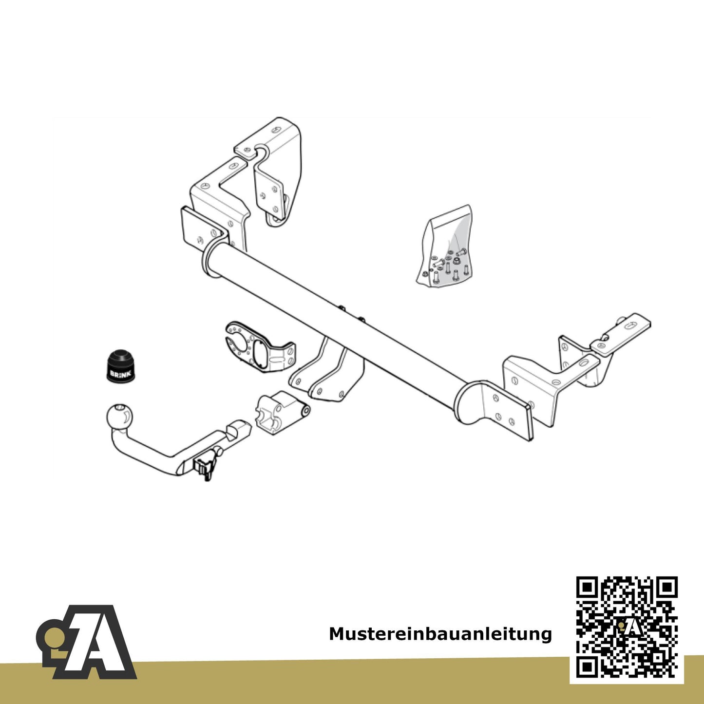 Toyota RAV4 5-Türer (SUV) 06.2000-01.2006 A2 BRiNK Anhängerkupplung mit JAEGER Elektrosatz