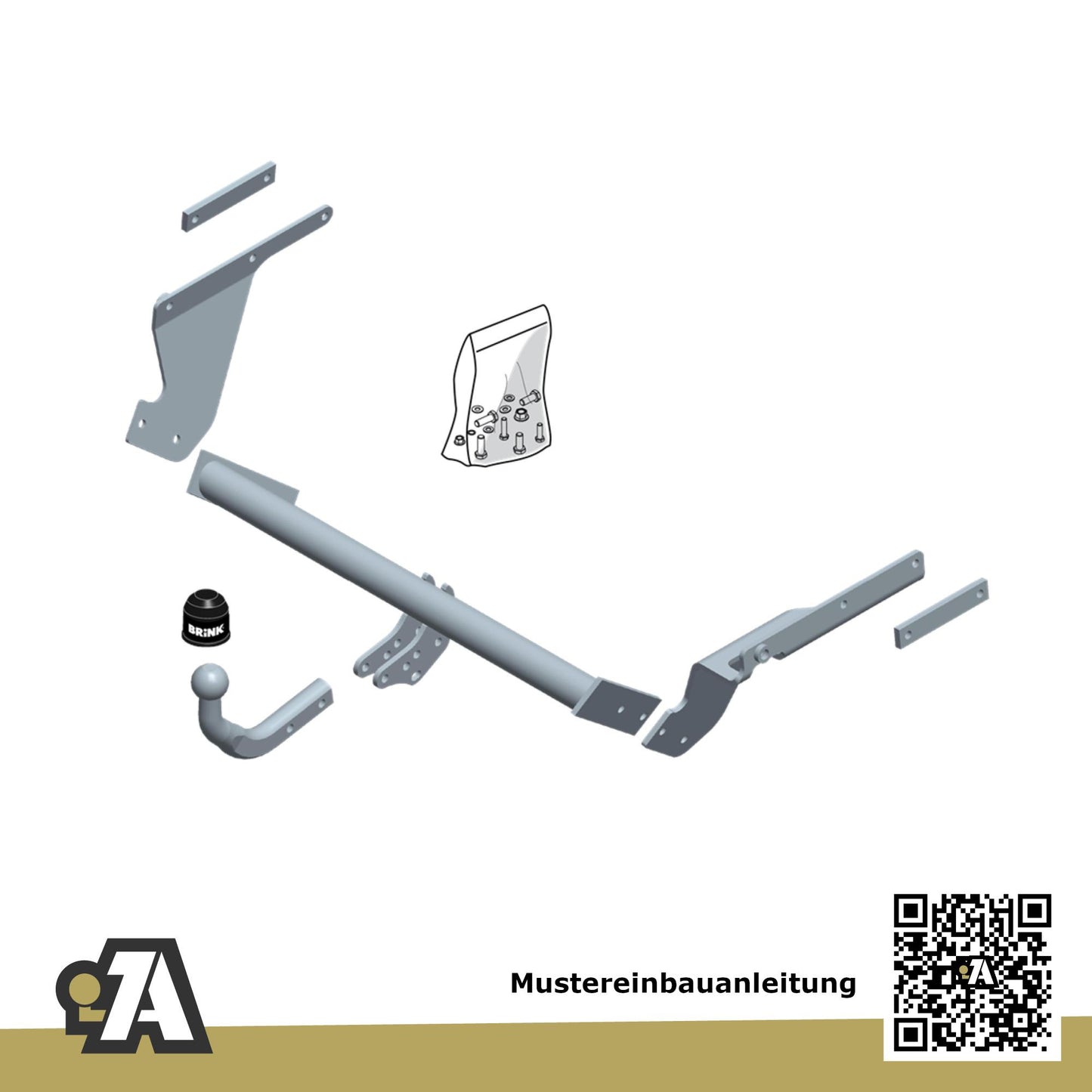 Toyota Yaris 3/5-Türer (Fließheck) 10.2011-07.2014 P13/P15 BRiNK Anhängerkupplung mit JAEGER Elektrosatz