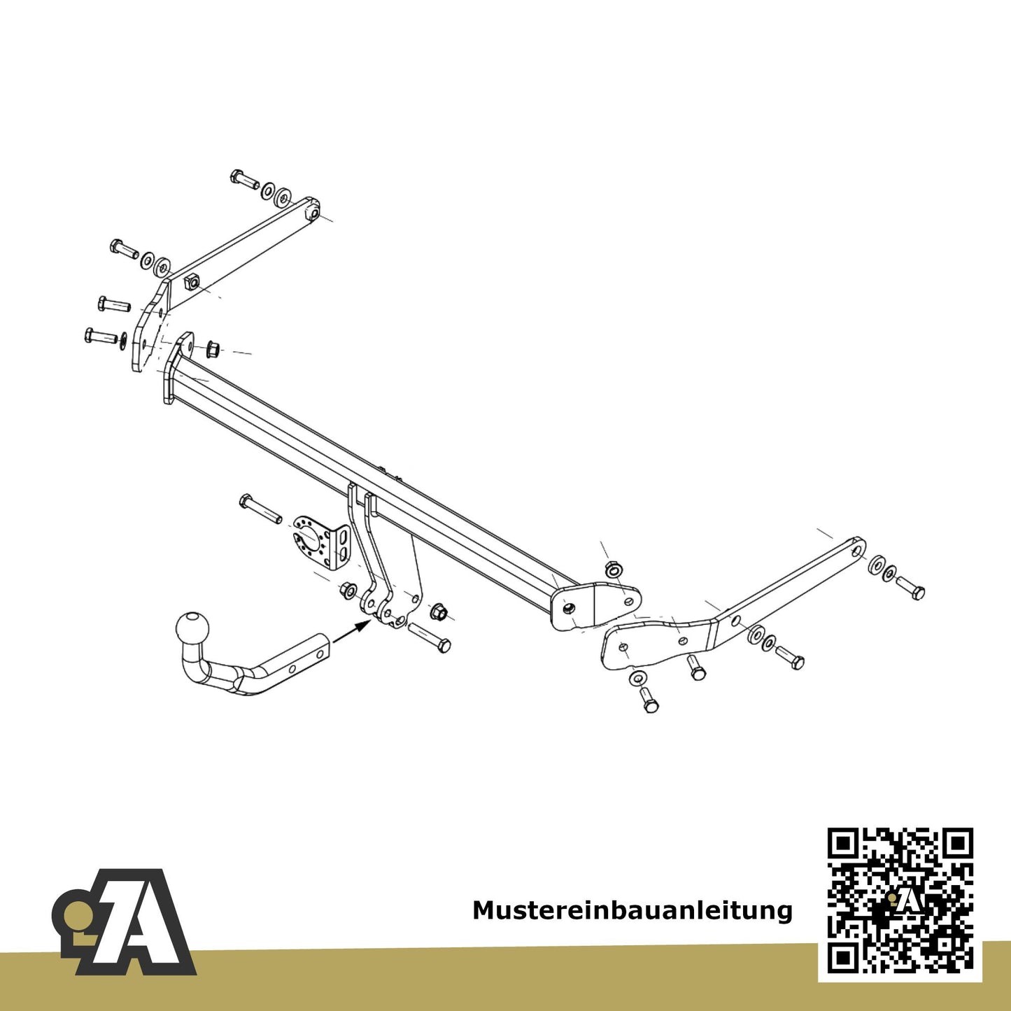 Toyota Corolla Cross 5-Türer (SUV) ab 09.2022 G1 / G_1 BRiNK Anhängerkupplung mit JAEGER Elektrosatz