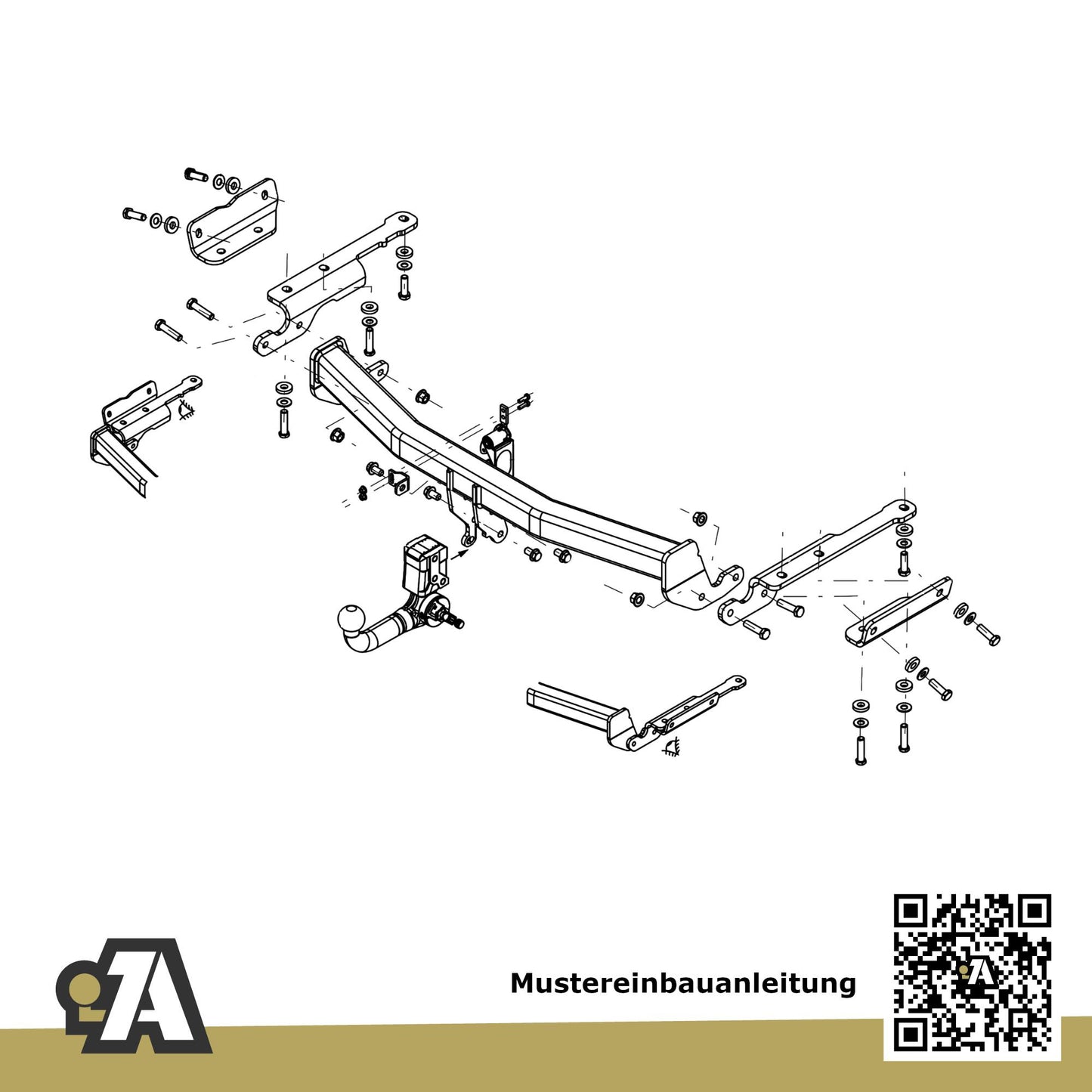 Toyota Highlander 5-Türer (SUV) ab 01.2021 XU70 BRiNK Anhängerkupplung mit JAEGER Elektrosatz