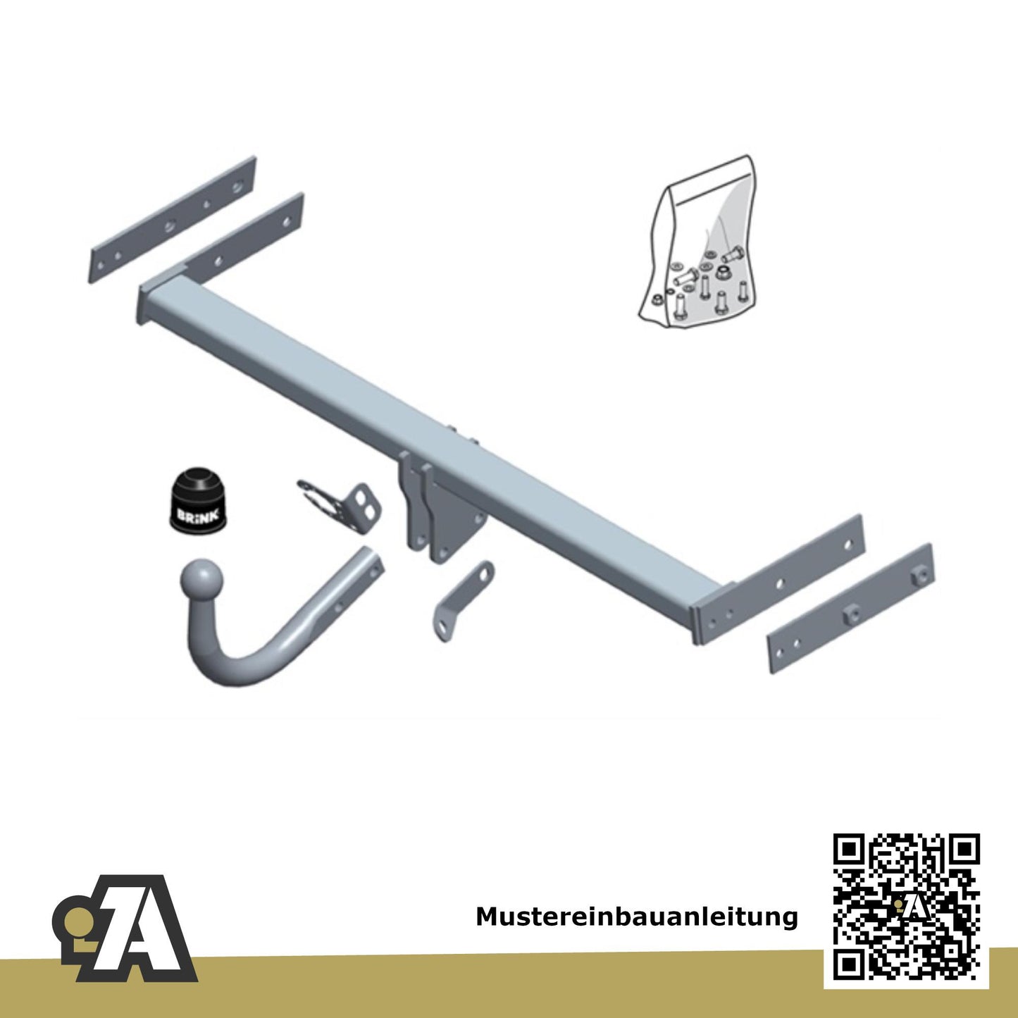 Volvo V40 5-Türer (Schrägheck) 06.2012-07-2019 525 / 526 BRiNK Anhängerkupplung mit JAEGER Elektrosatz
