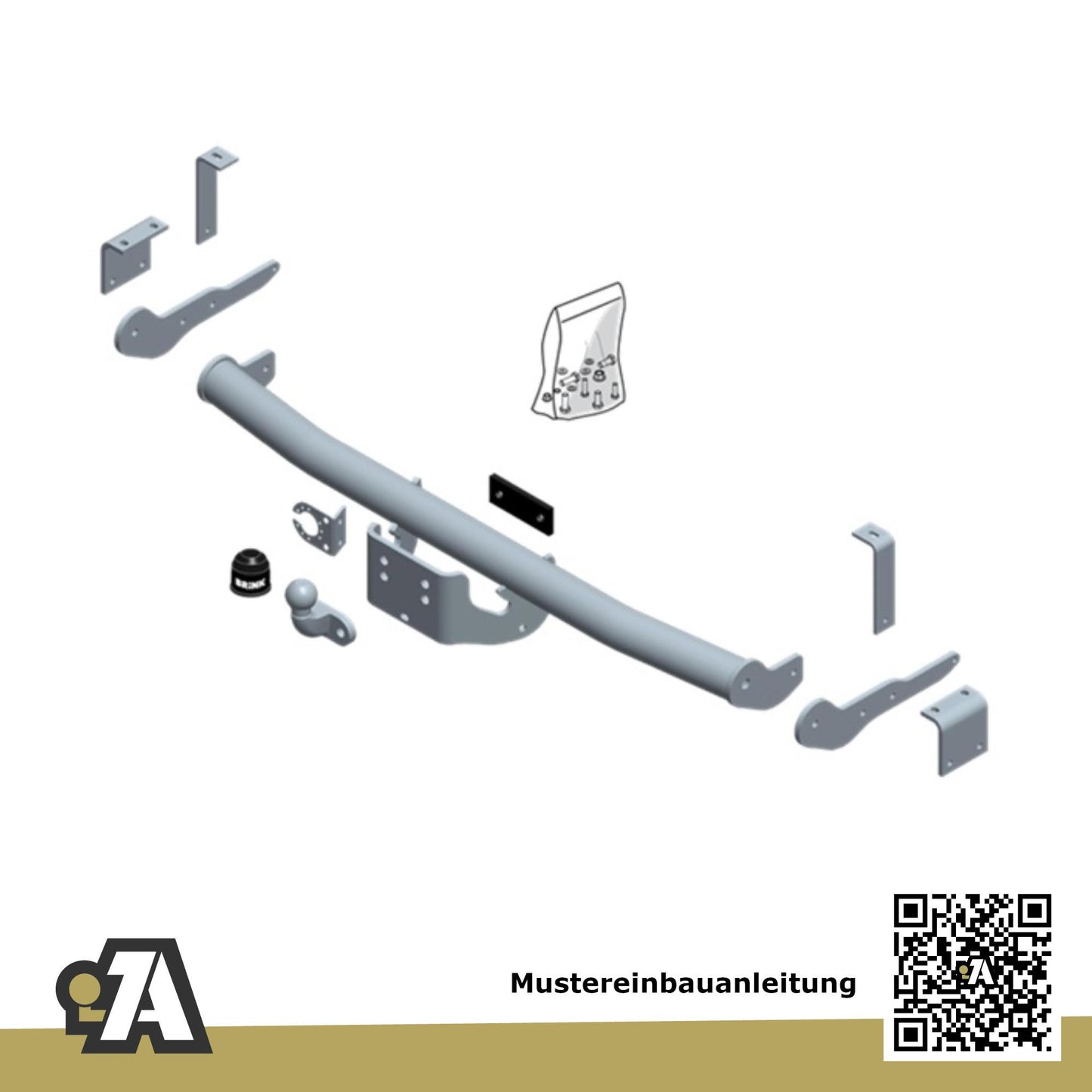 Renault Kangoo Express Bus / Kasten 05.2013-04.2021 FW_ BRiNK Anhängerkupplung mit JAEGER Elektrosatz