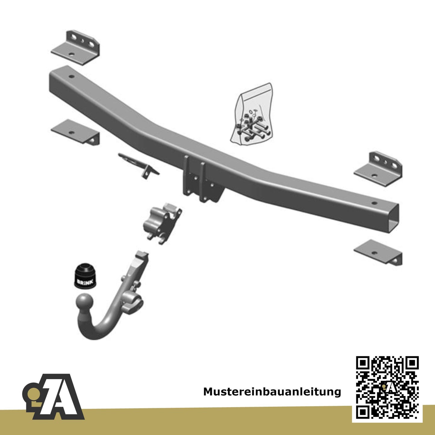 VW Touareg 5-Türer (SUV) 01.2003-03.2010 7L BRiNK Anhängerkupplung mit JAEGER Elektrosatz