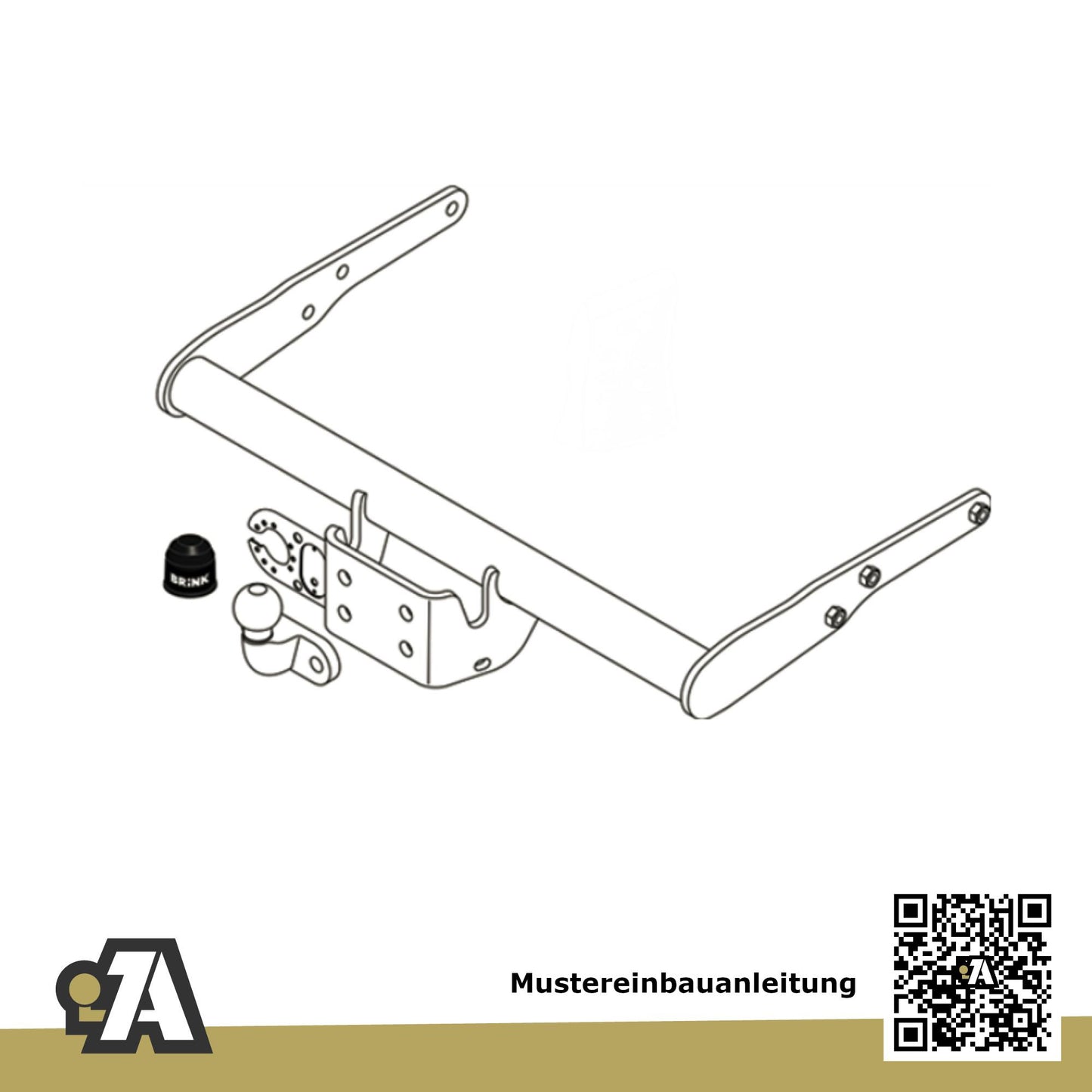 VW T5 Bus / Kasten 05.2003-08.2008 7H_ / 7E_ BRiNK Anhängerkupplung mit JAEGER Elektrosatz