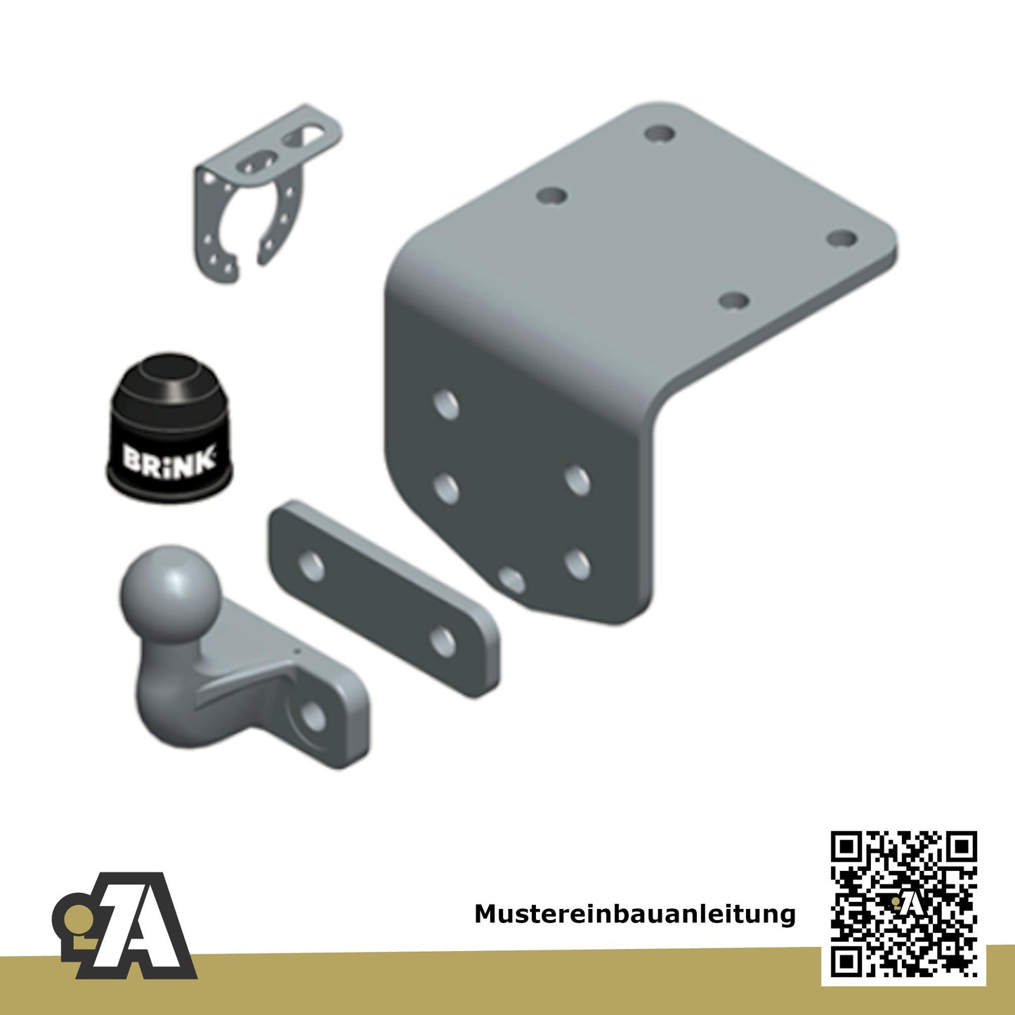 VW Amarok Pick Up 08.2010-05.2020 mit Trittstufe BRiNK Anhängerkupplung mit JAEGER Elektrosatz