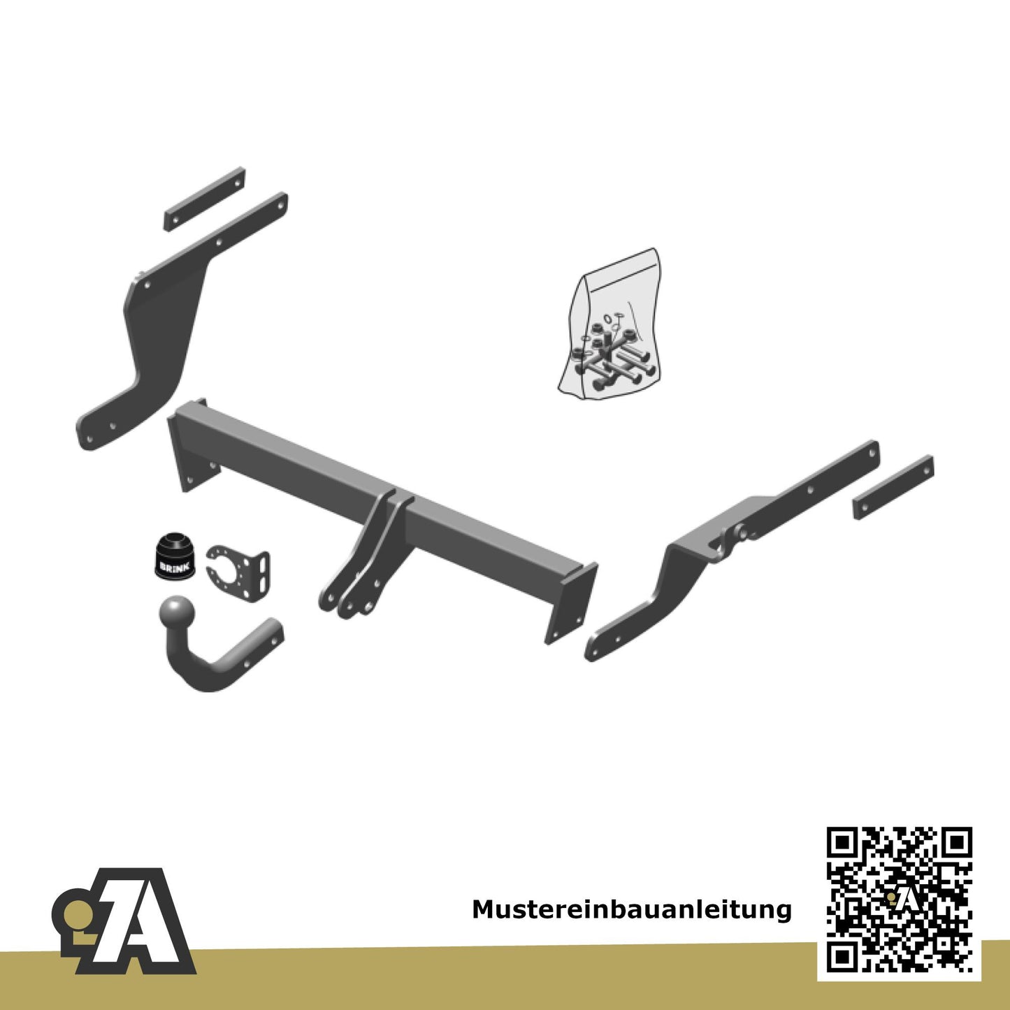 Toyota Verso S 5-Türer (Minivan) 03.2011-10.2016 P12 BRiNK Anhängerkupplung mit JAEGER Elektrosatz