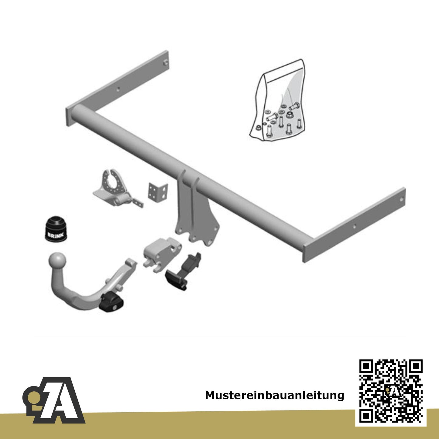 VW Polo V 3/5-Türer (Fließheck) 07.2009-04.2014 6R BRiNK Anhängerkupplung mit JAEGER Elektrosatz