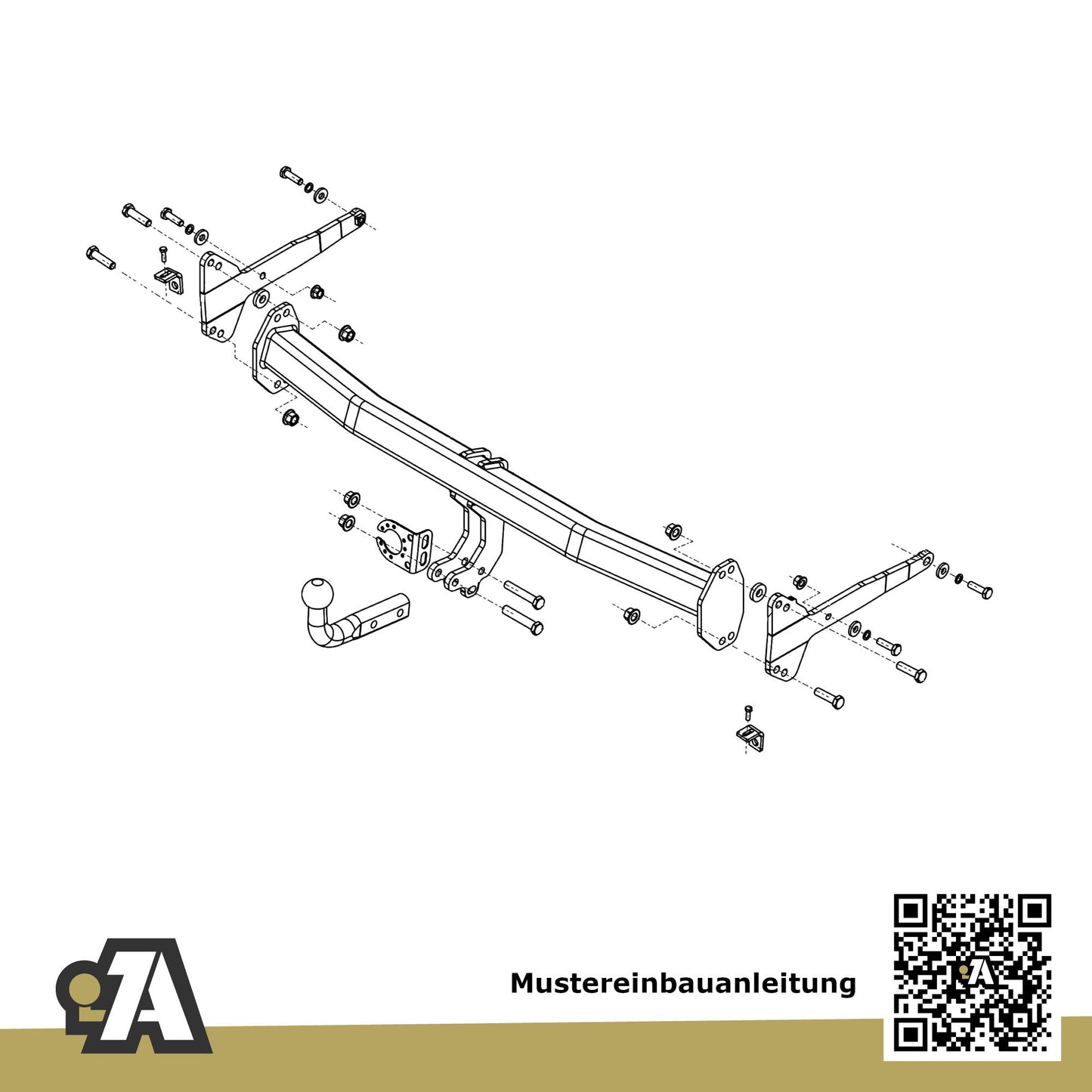Audi A3 2-Türer (Cabriolet) 02.2014-06.2016 8V7 BRiNK Anhängerkupplung mit JAEGER Elektrosatz