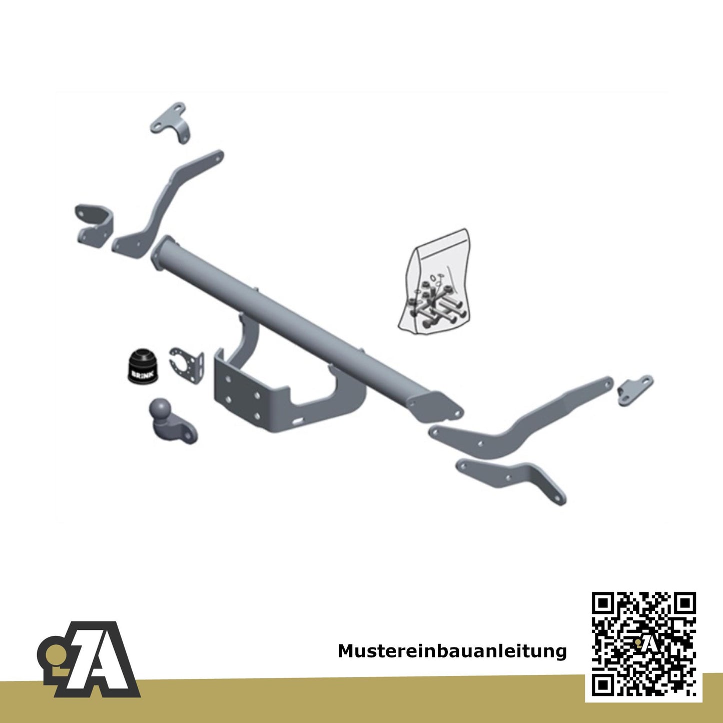 Citroen Berlingo III Kombi / Kasten ab 09.2018 K9 L1 - Länge: 4403mm BRiNK Anhängerkupplung mit JAEGER Elektrosatz