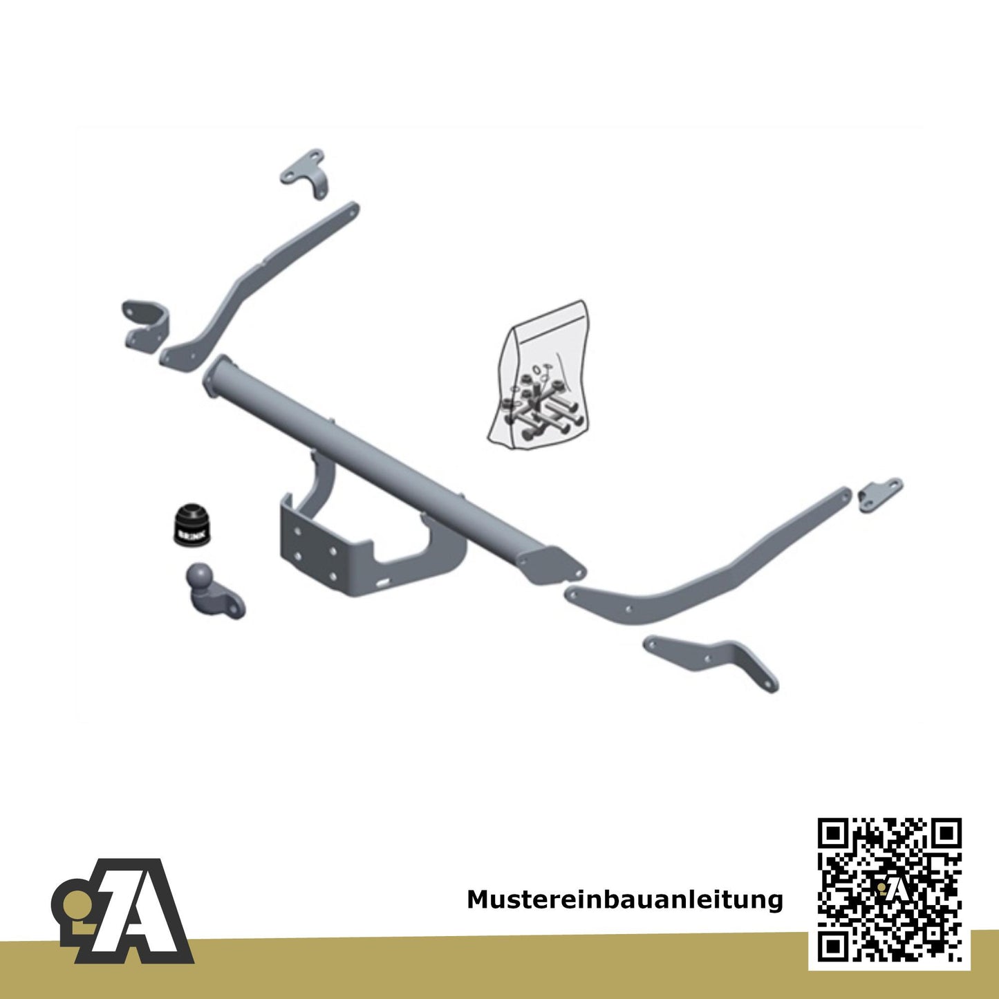 Citroen Berlingo III Kombi / Kasten ab 09.2018 K9 L2 - Länge: 4753mm BRiNK Anhängerkupplung mit JAEGER Elektrosatz