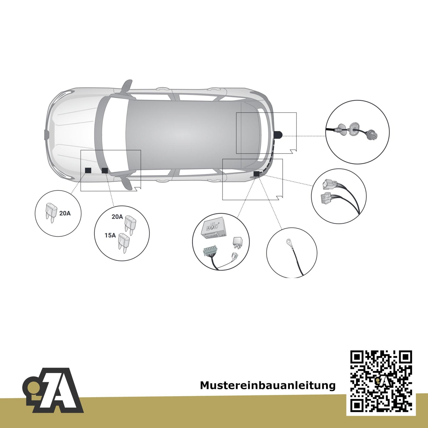 Renault Espace VI 5-Türer (Kompaktvan) ab 05.2023 RHN BRiNK Anhängerkupplung mit JAEGER Elektrosatz