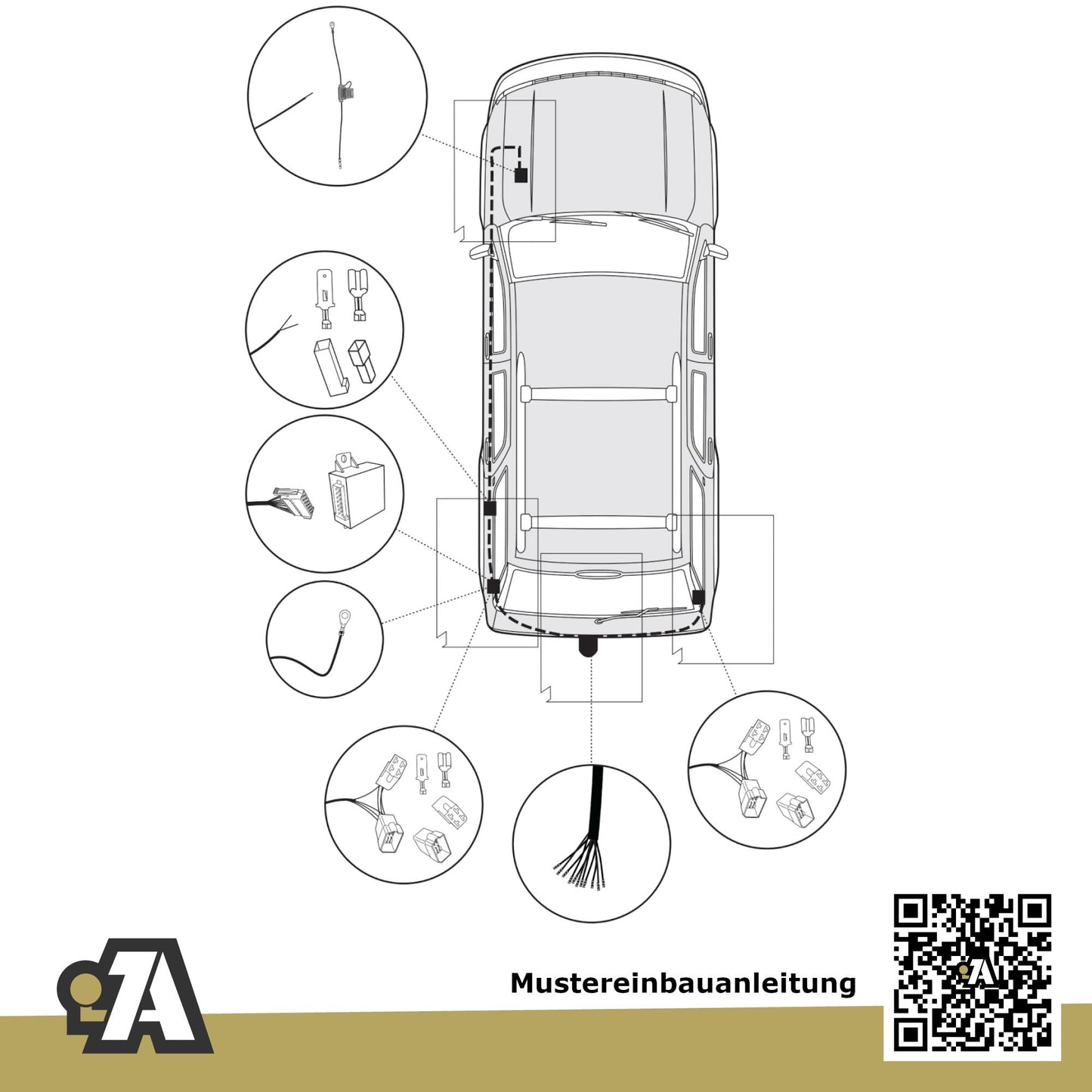 Dodge Journey 5-Türer (SUV) 06.2008-12.2020 JC49 BRiNK Anhängerkupplung mit JAEGER Elektrosatz