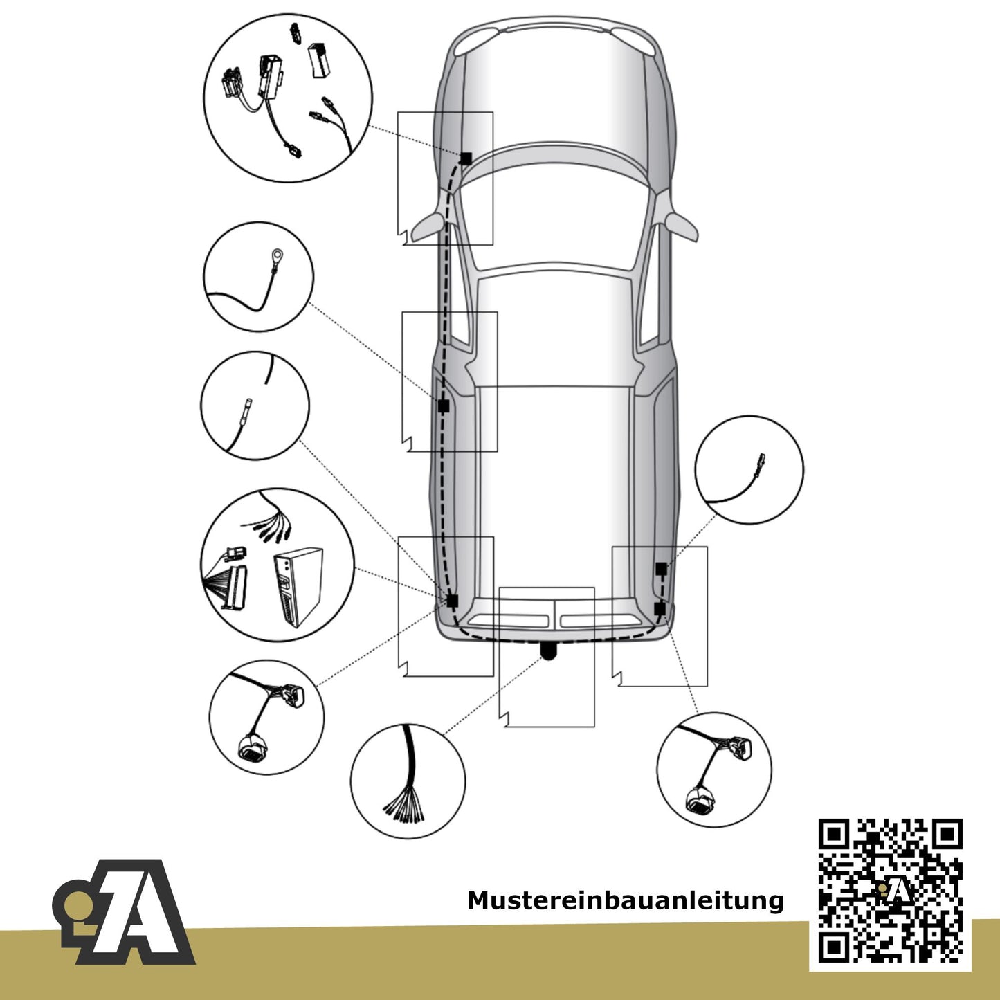 Fiat Doblo 5-Türer (Hochdachkombi) 02.2010-09.2022 152 / 263 BRiNK Anhängerkupplung mit JAEGER Elektrosatz