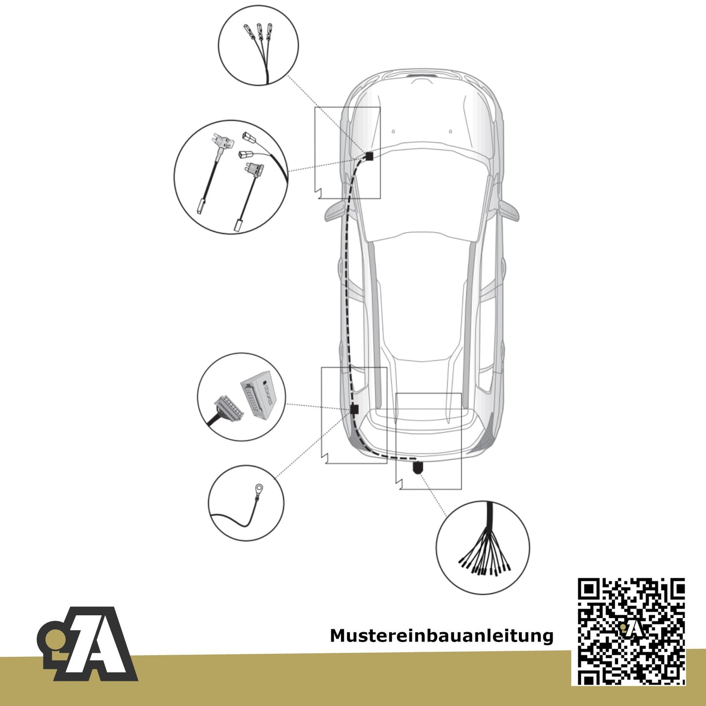 Toyota Proace City / Verso 5-Türer (Kompaktvan) ab 12.2019 Länge 4753mm BRiNK Anhängerkupplung mit JAEGER Elektrosatz