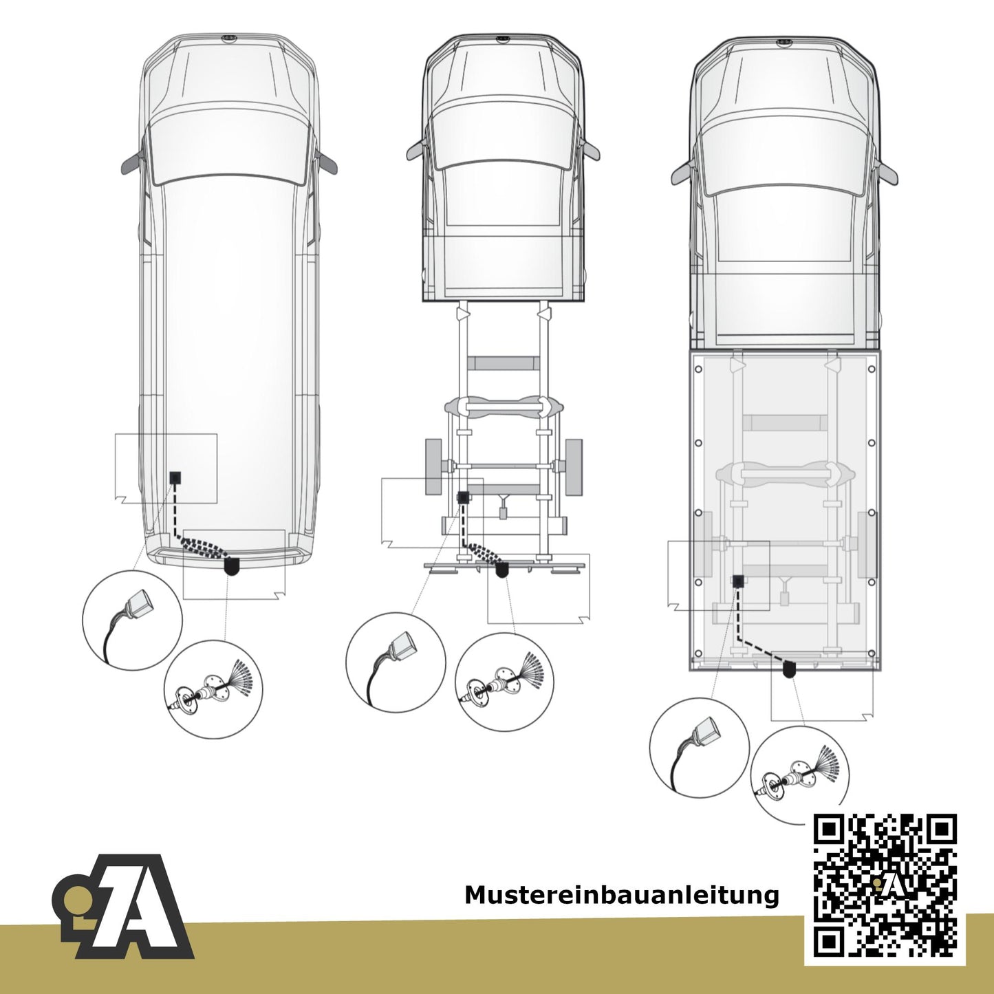 VW Crafter Bus / Kasten mit Trittstufe ab 03.2017 SY_ BRiNK Anhängerkupplung mit JAEGER Elektrosatz