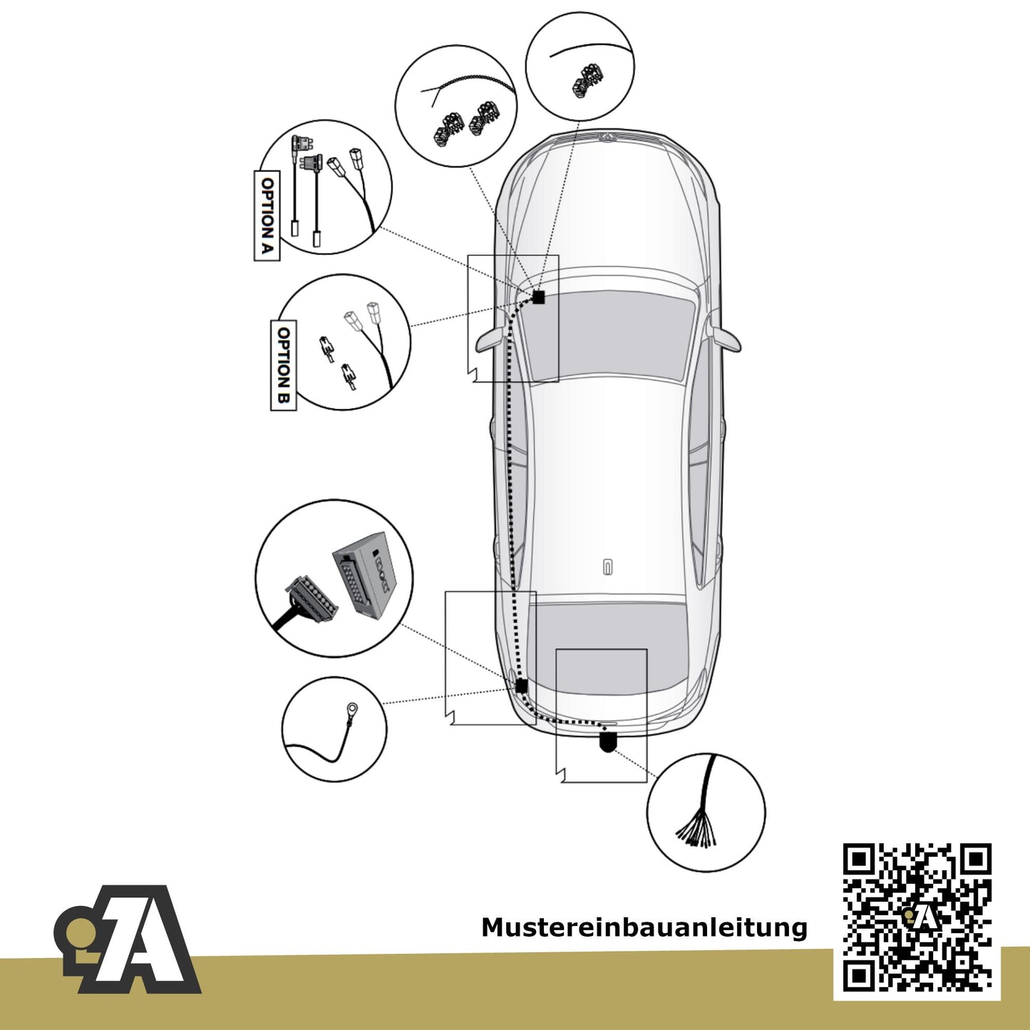 VW Arteon Shooting Brake 5-Türer (Kombi) ab 06.2020 3H9 BRiNK Anhängerkupplung mit JAEGER Elektrosatz