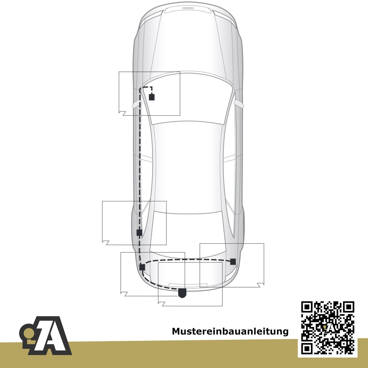 Audi A4 B6 4-Türer (Limousine) 11.2000-09.2004 8E2 BRiNK Anhängerkupplung mit JAEGER Elektrosatz
